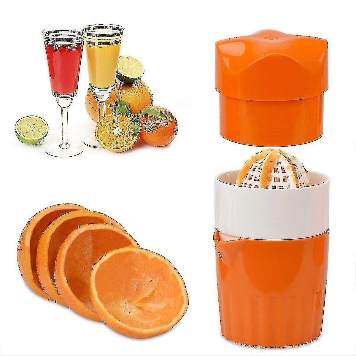 Handheld Citrus Juicer with Container and Strainer for Orange Lemon Lime