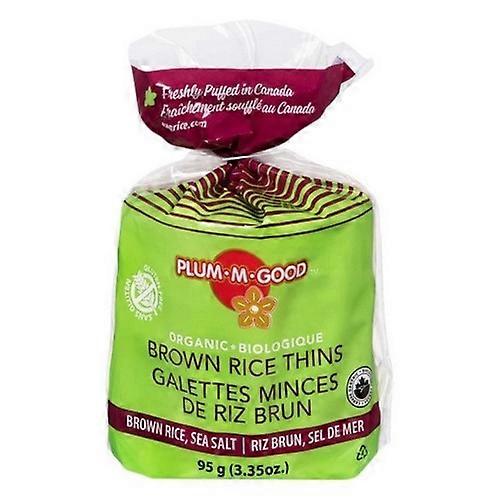 Plum-M-Good Organic Thins Καστανό Ρύζι Θαλασσινό Αλάτι, 95 Γραμμάρια (Περίπτωση 12)
