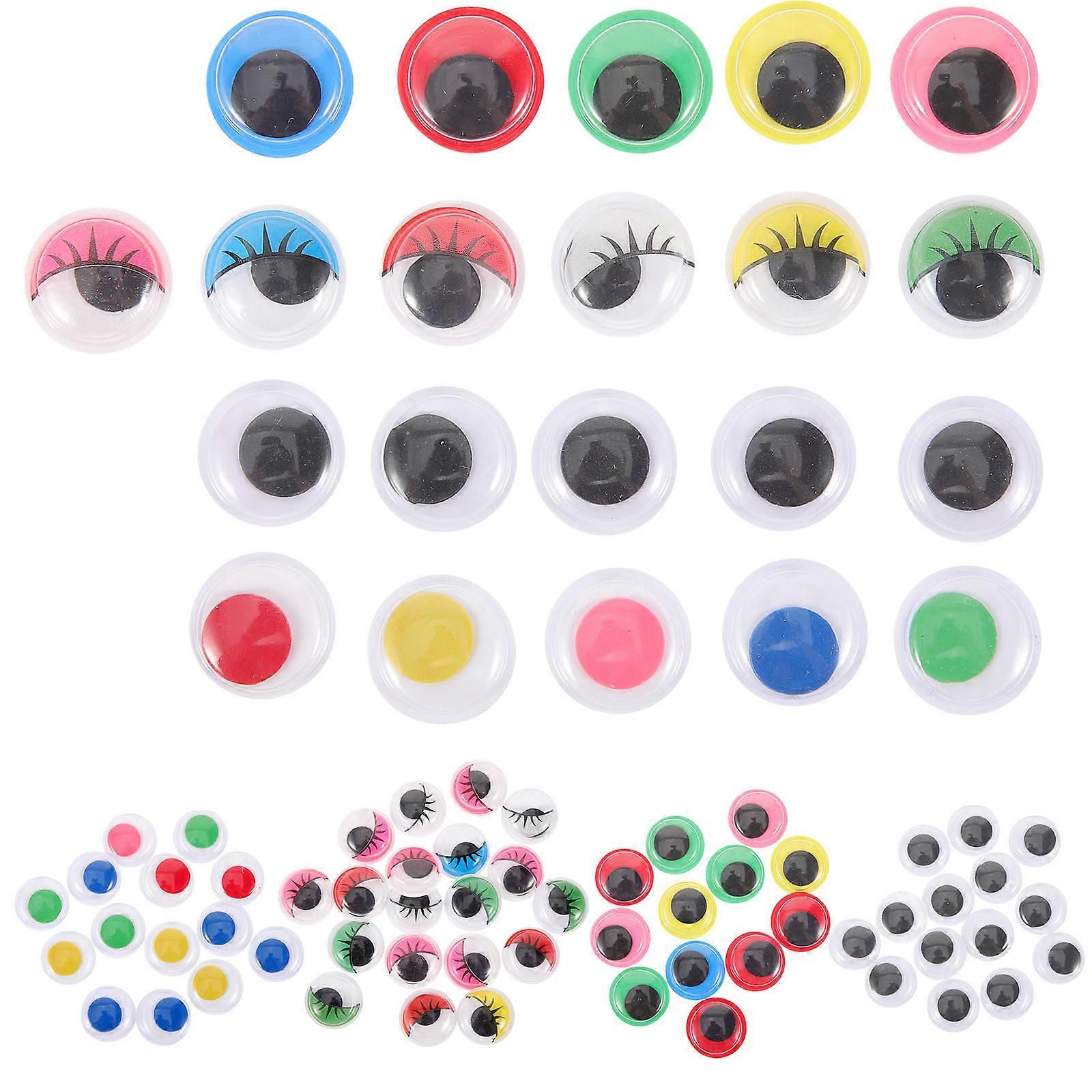 Fake Eyeballs Craft Diy Finishing Eyes Supplies for Doll Making Assorted Color Round Multi-Use 200Pack