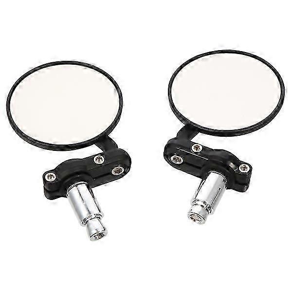 1 Pair Round Motorcycle Rearview Mirror Safety Reflector Reversing Mirror