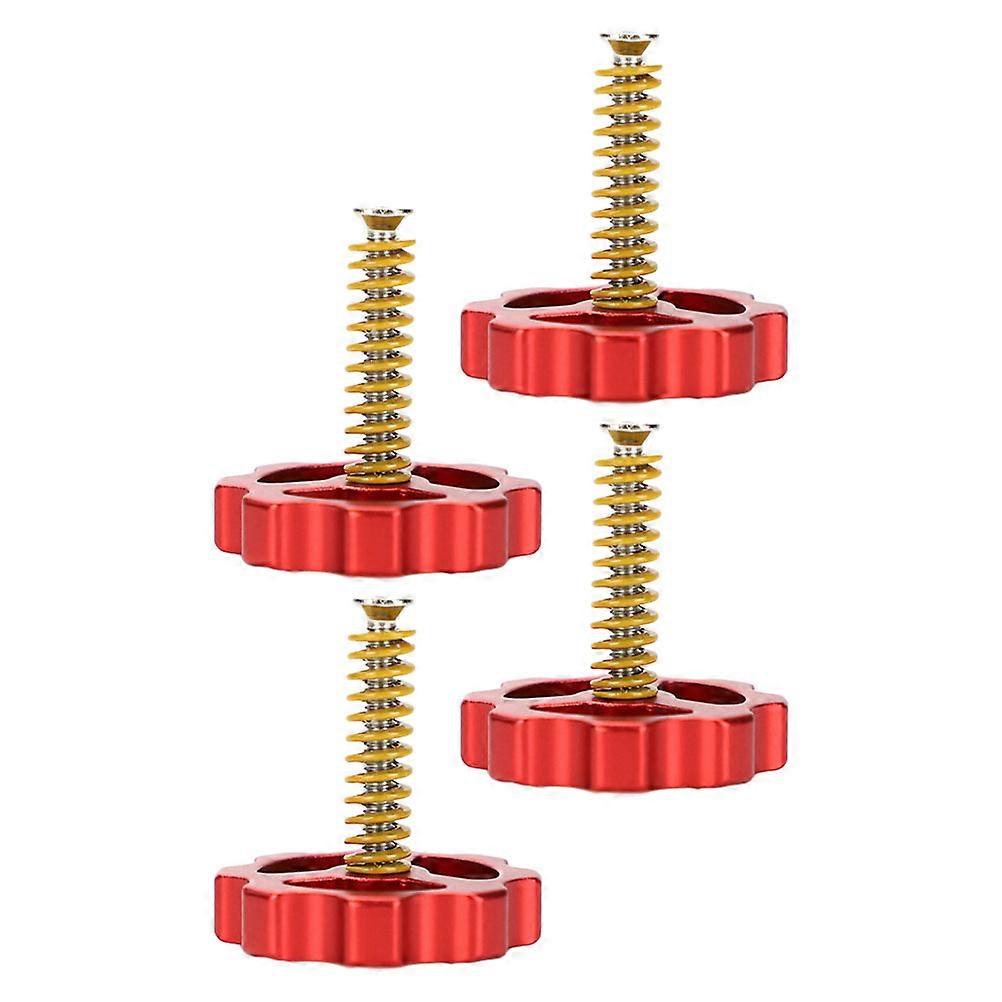Thumb Screws And Nuts 3D Printer Screws Hand Twist Leveling Nuts For 3D Printing Red 3.80X3.80X0.80CM 4Pcs