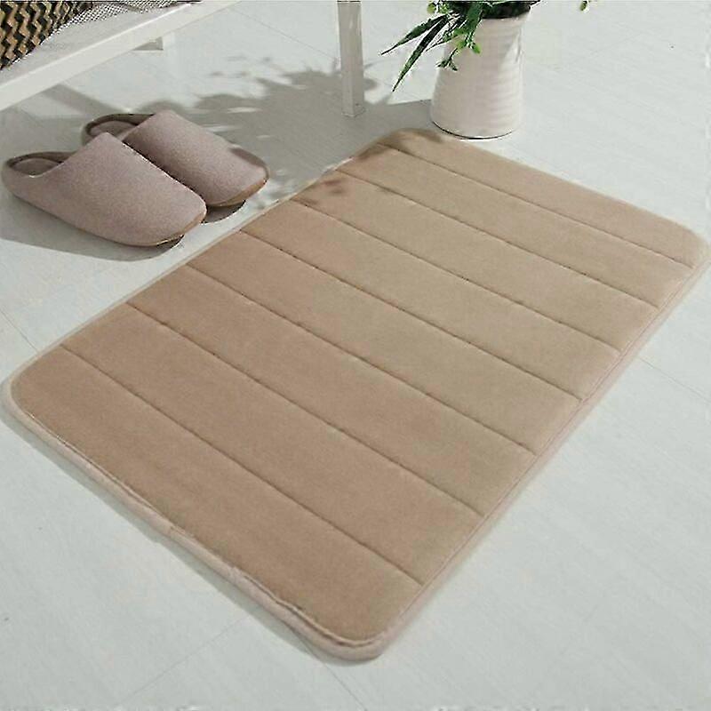Bathroom Mat Non-Slip Memory Foam Bath Mat for Bathroom, Microfiber (Camel,50x80cm)