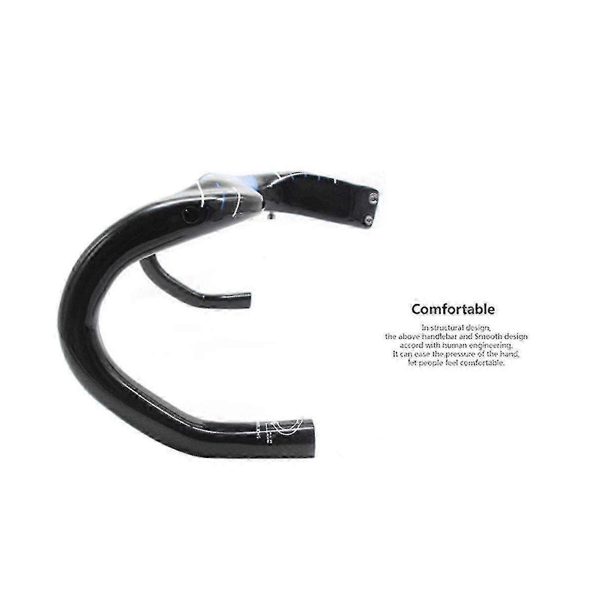 Karbon integrert landeveissykkelstyre 42x10cm blå