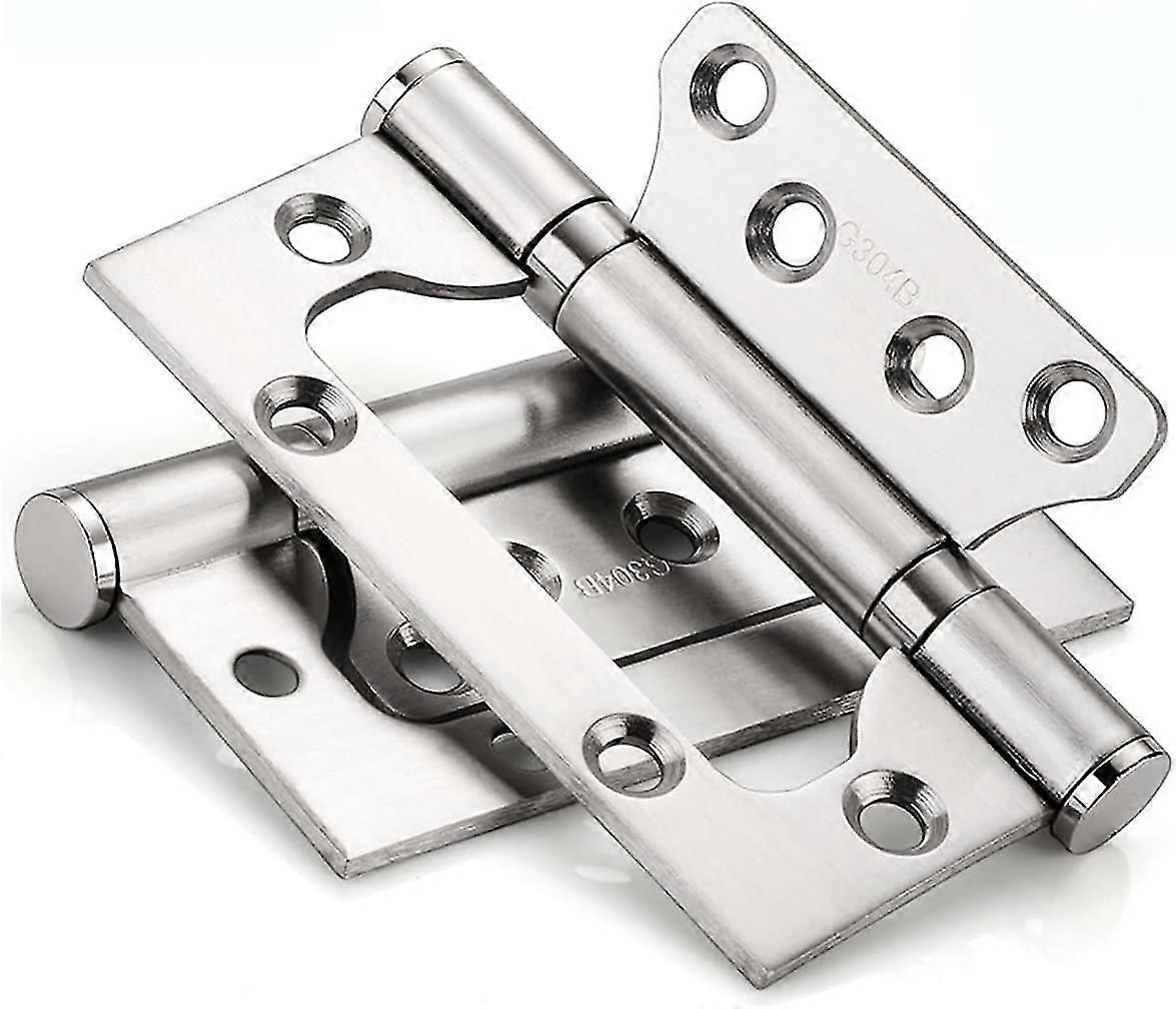 4x Stainless Steel Hinges, Rectangular Leaf Door Hinges