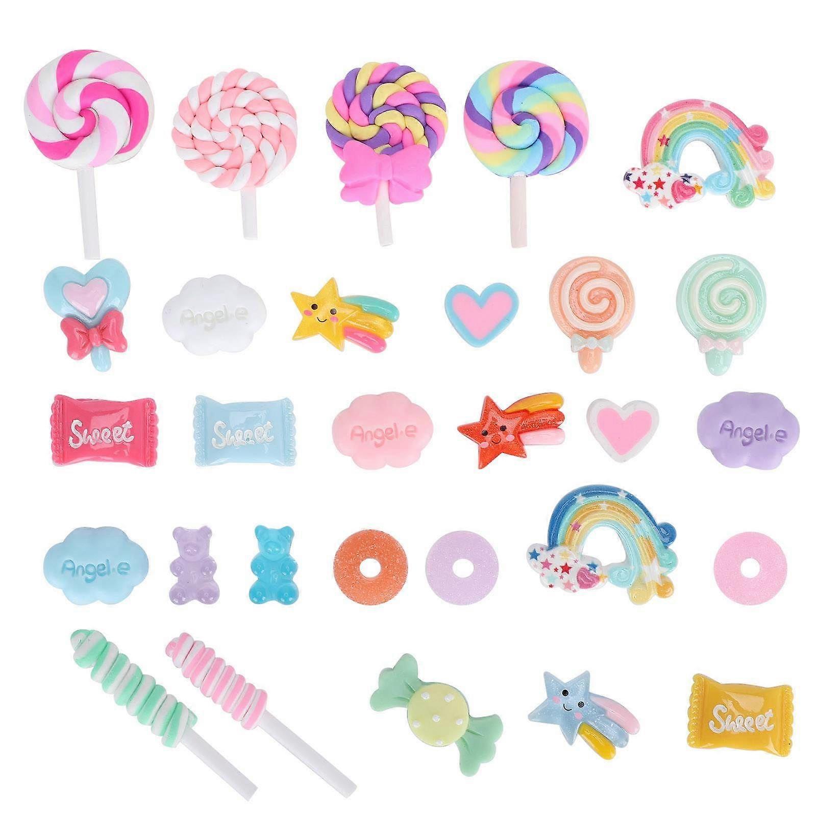 2025 Latest Model  29Pcs Simulation Candy Set DIY Plastic Decoration for Phone