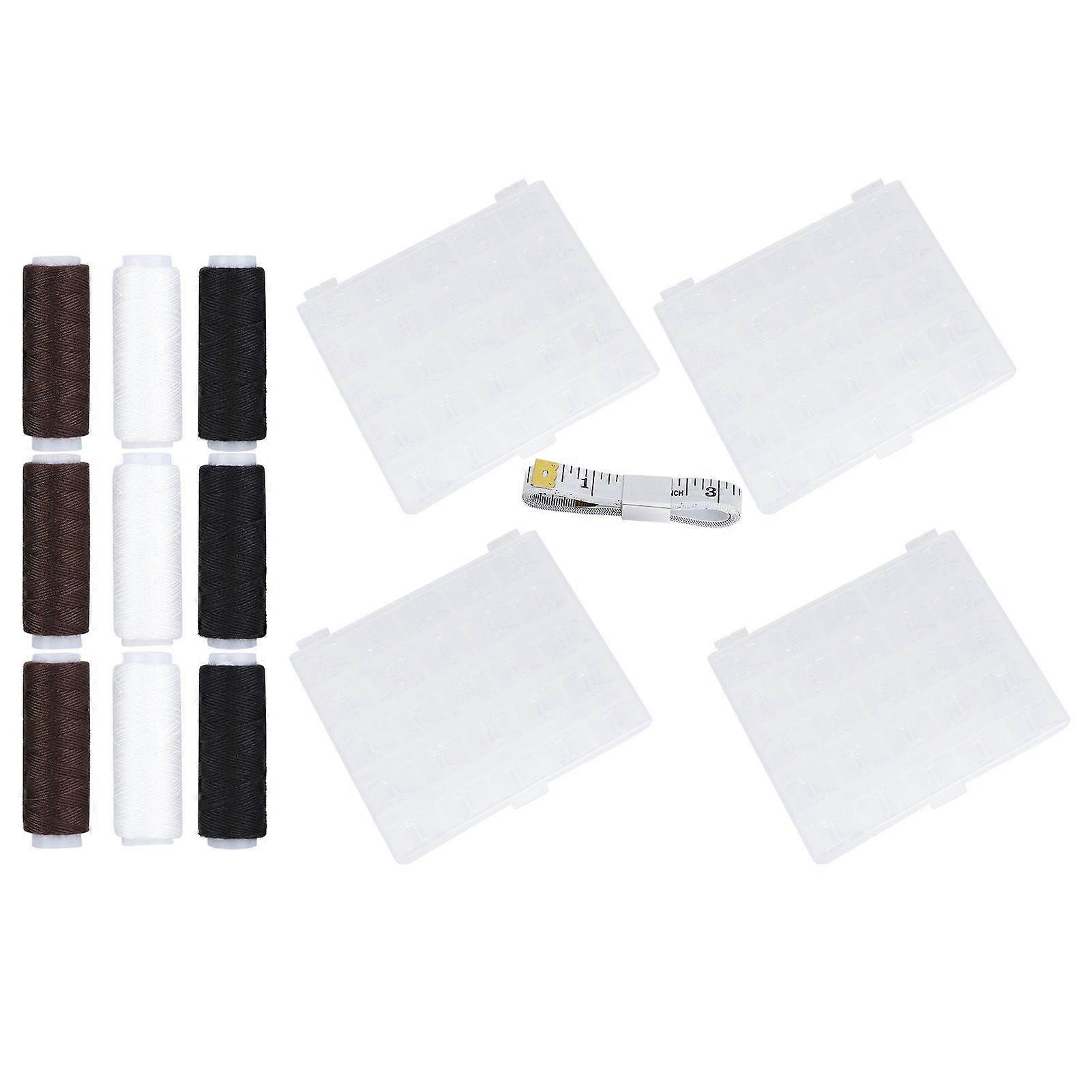 2025 Latest Model Empty Bobbin Transparent Plastic Spool Set Sewing Threads