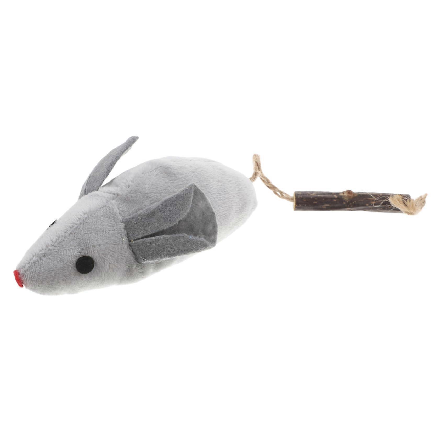 Simulation Cat Toy for Home Cats, Interactive Plush Grey Catnip Mouse, Soft Material, Indoor Play for Cats
