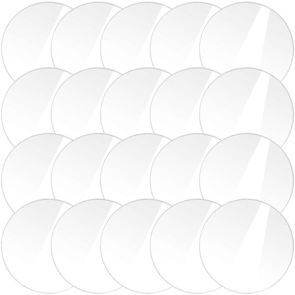 Painting Supplies Round Acrylic Sheets Tabletop Craft Clear Ornaments For Crafts 20Pack