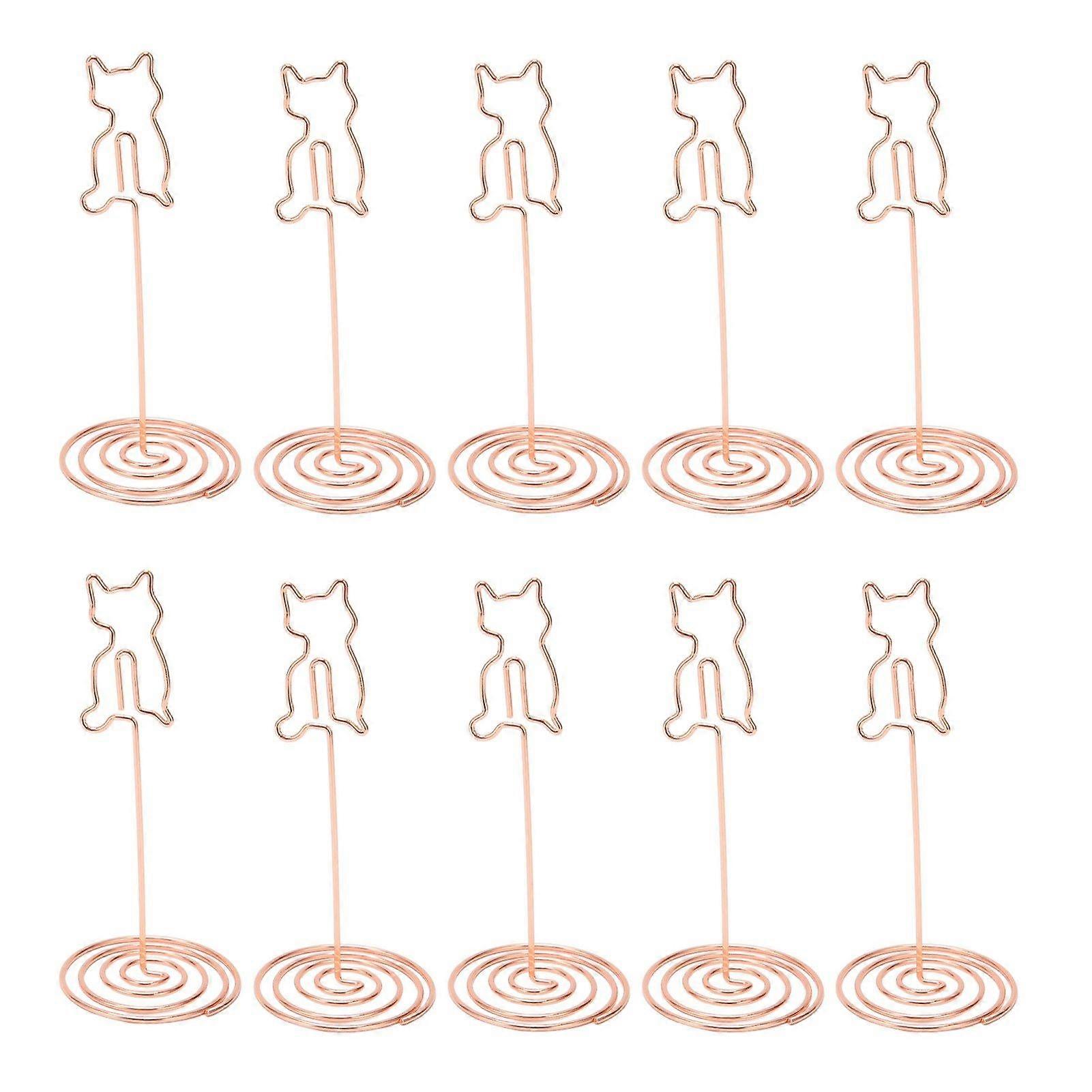 2025 Latest Model  10Pcs Table Number Stands Stable Base Electroplated Metal