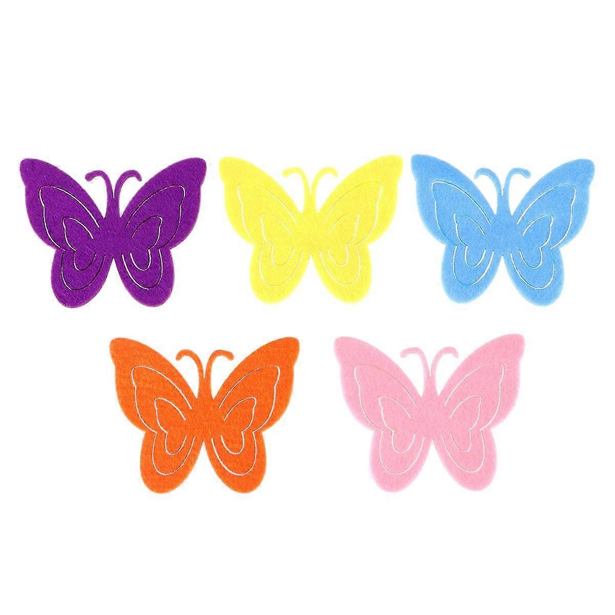 Felt Pieces For Crafts Assorted Color 7x6x0.2cm Scrapbooking Decor 30Pack