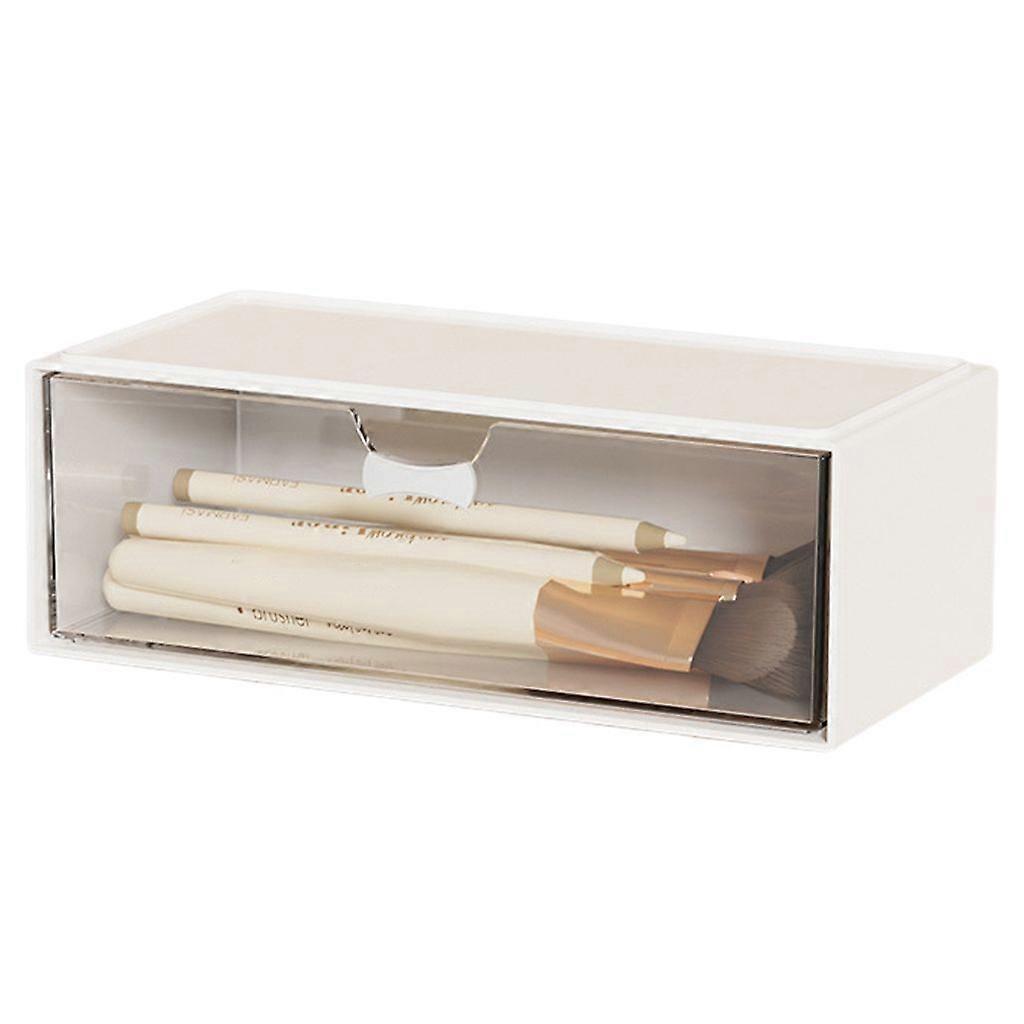 White 1 drawer-type cosmetics storage box, dustproof, large capacity, for lipstick/makeup/office supplies