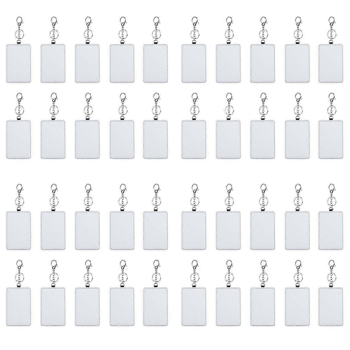 10Pcs Dye Sublimation Rectangle Portable Card Holder Work Card Holder