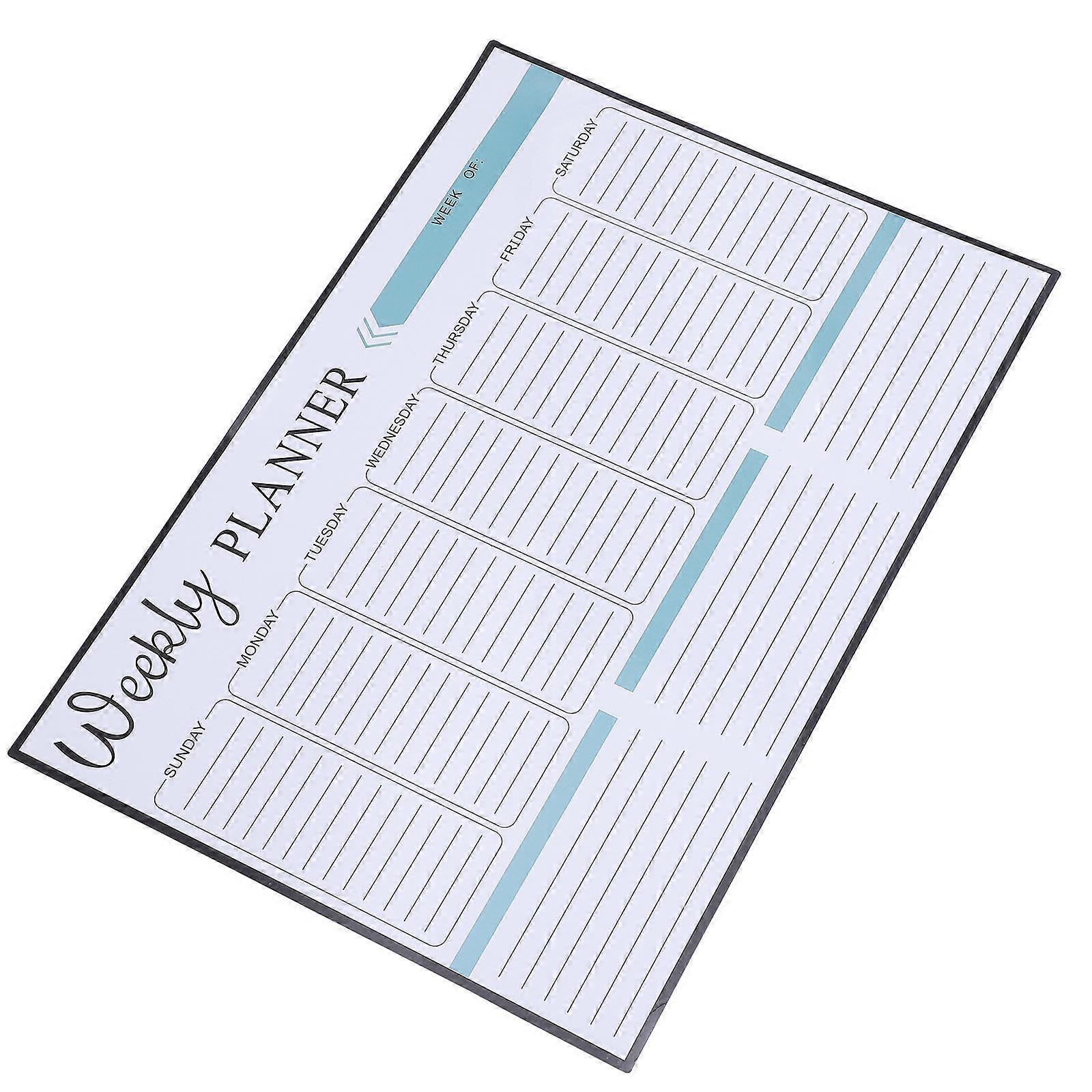 Weekly Plan Sticker Schedule Board Office Use Students Rectangular 42.50X29.00X0.20cm Message Sharing 1Pc