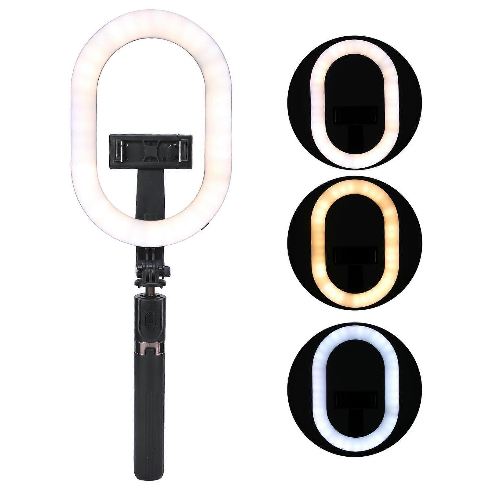 Foldable Selfie Light Rechargeable Dimmable Light with Tripod Stand Phone Holder for Makeup Live Stream