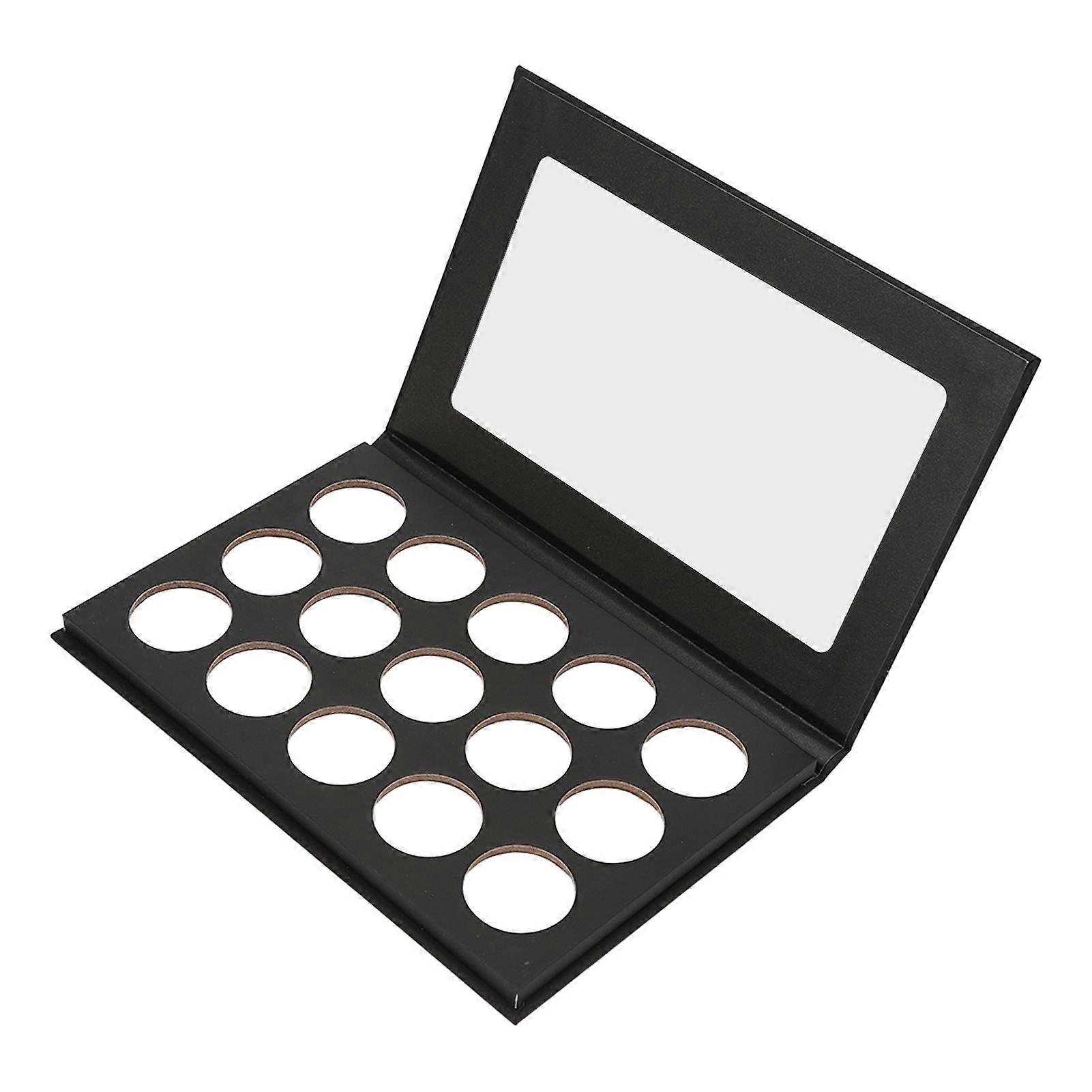 DIY Empty Eyeshadow Palette Black 15 Compartment Empty Makeup Palette for Blush Bronzer Powder