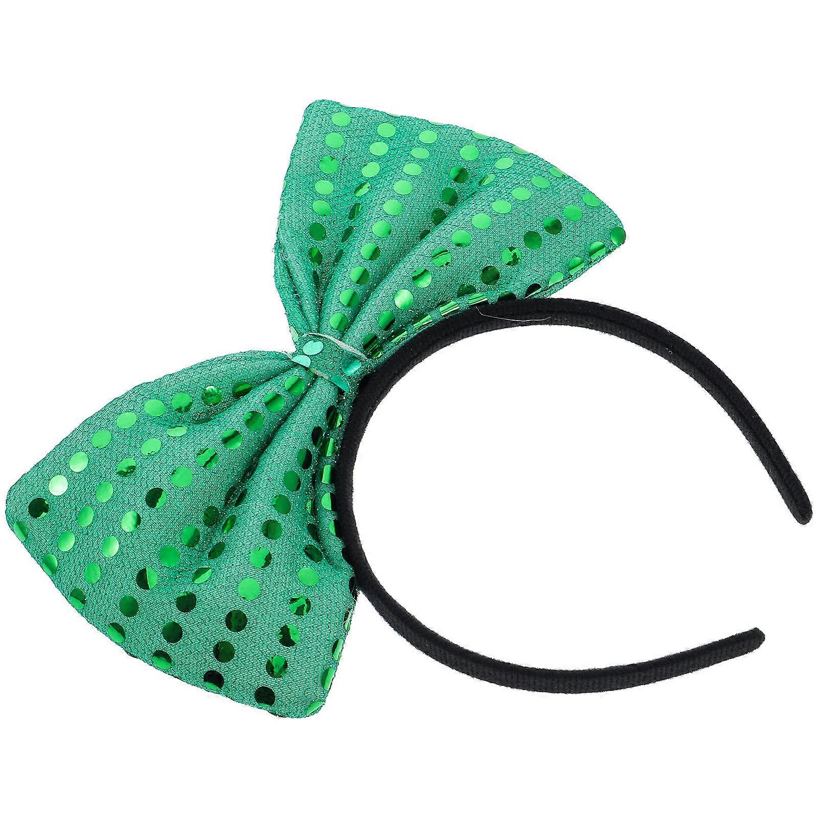Sequins Headband Bow Hair Styling Daily Use Green 20 00X20 00X1 50CM Delicate 1Set