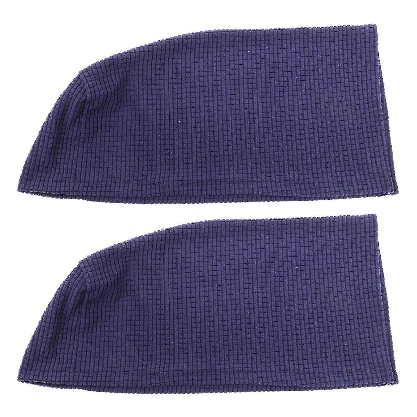 Armrest Covers Couch Shuttle Weaving Technology Protective For Homeowners 2Pcs Navy