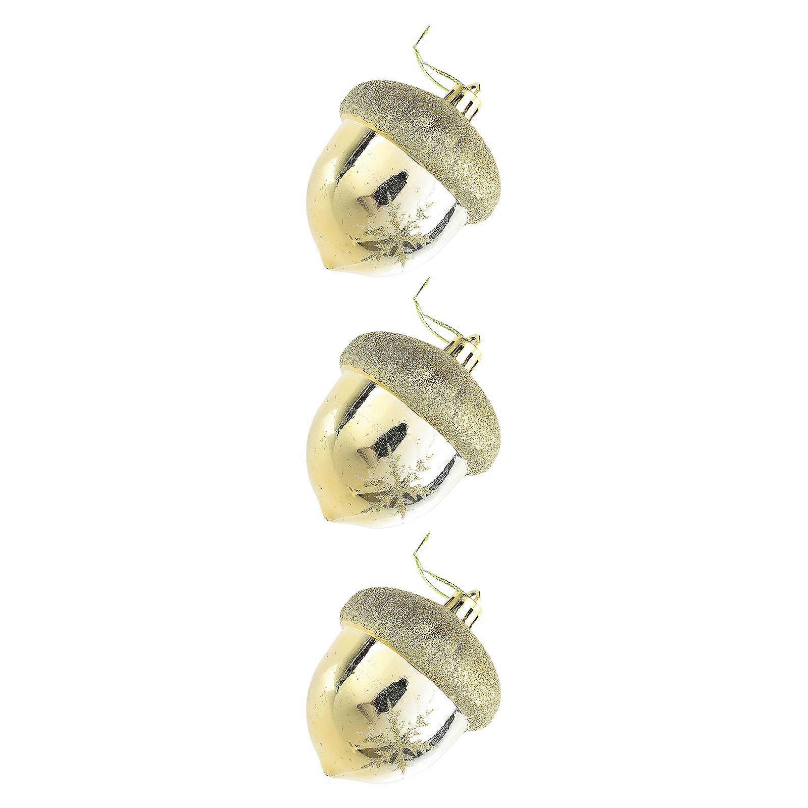 Ornaments For Crafts Craft Ornaments Christmas Tree Hanging Pendant Hazelnut Ornament Home Users 8x6cm Decoration 3Pcs