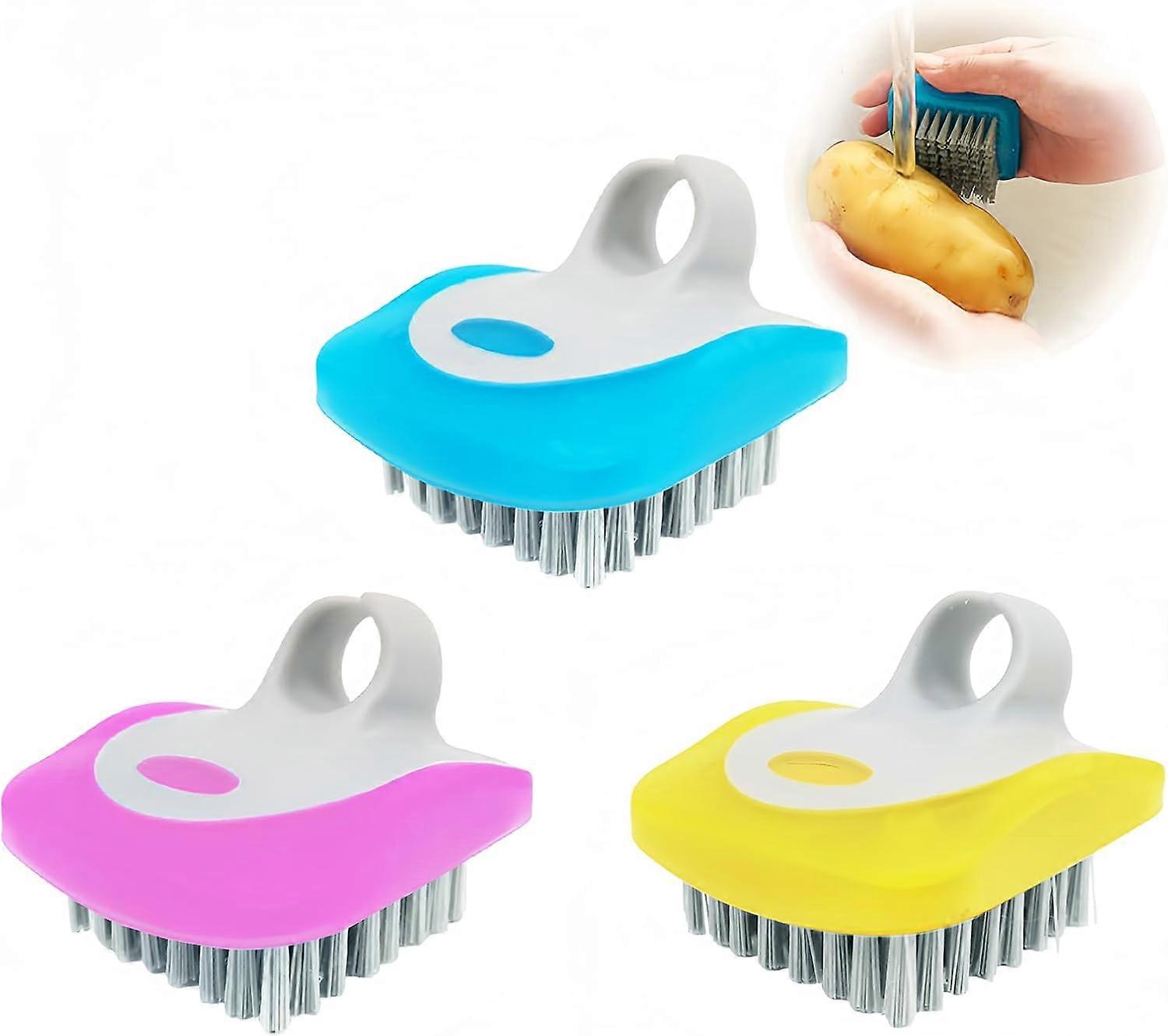 3 Pack Vegetable Brush Potato Fruit Brush Silicone Brush