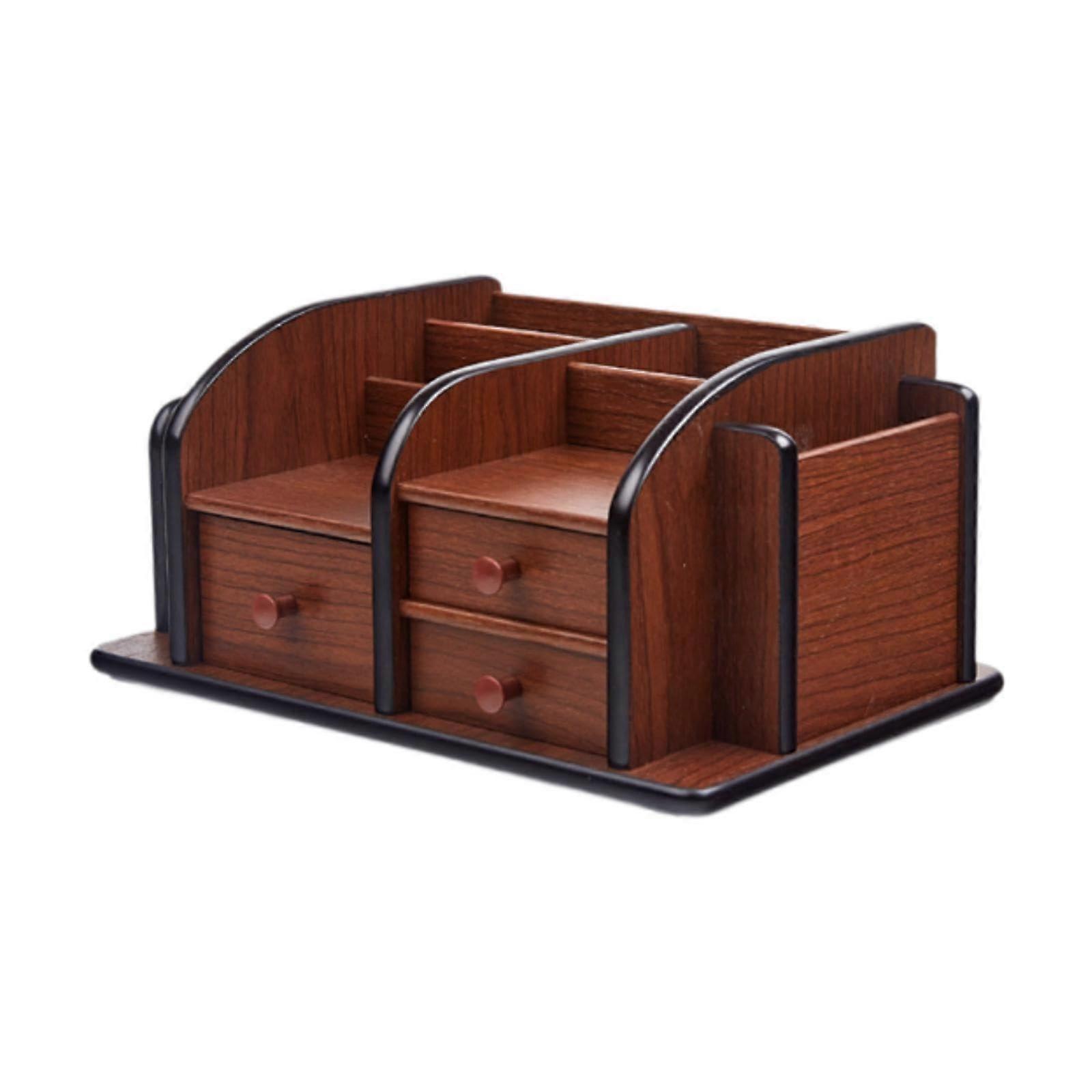Versatile Table Organizer Cosmetic Spacesaving Pencil Holder Desktop Box for Bathroom Nightstand Bedroom