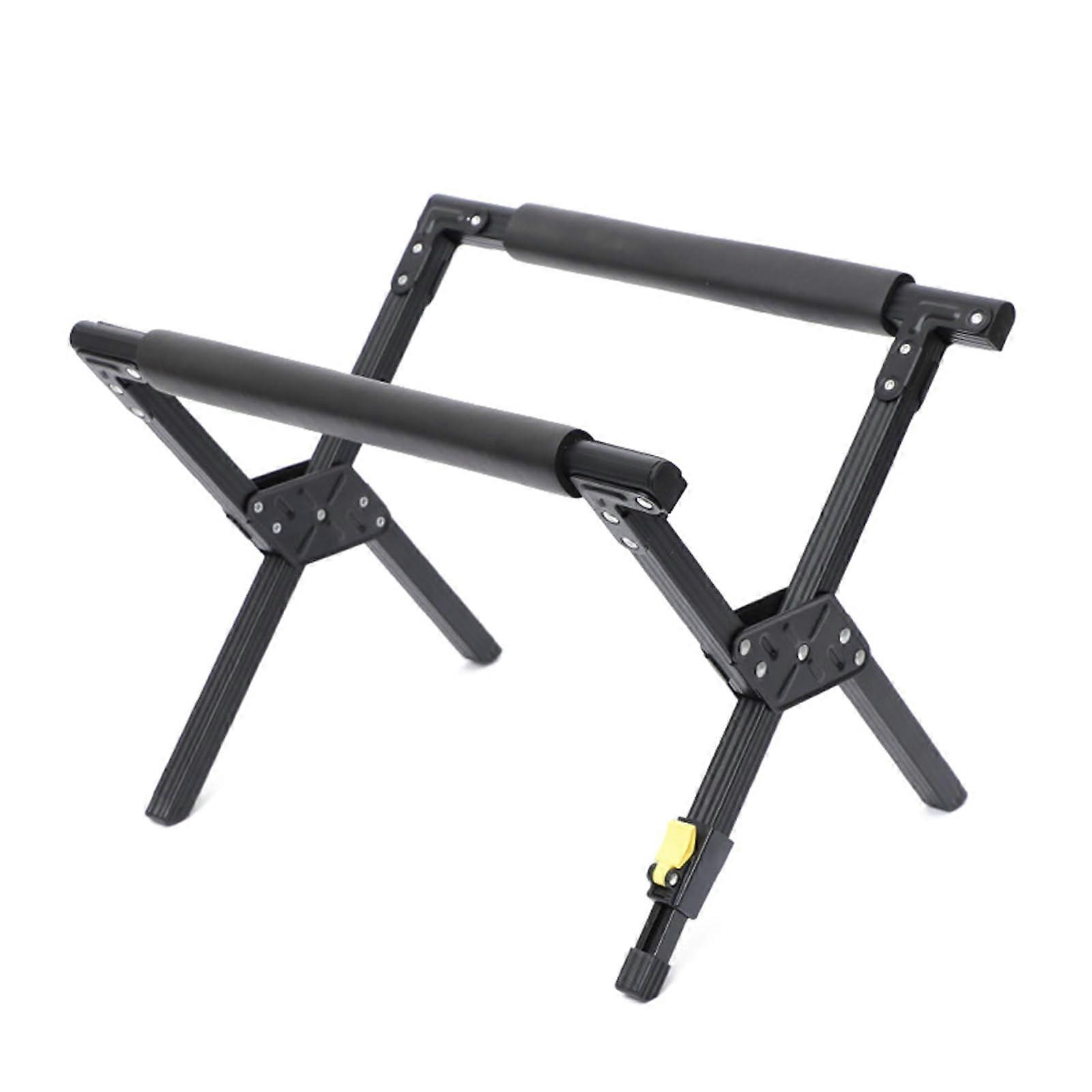 Portable, foldable ice cooler frame, aluminum alloy, camping, picnic, ice box, shelf for camping and beach parties, lifting black