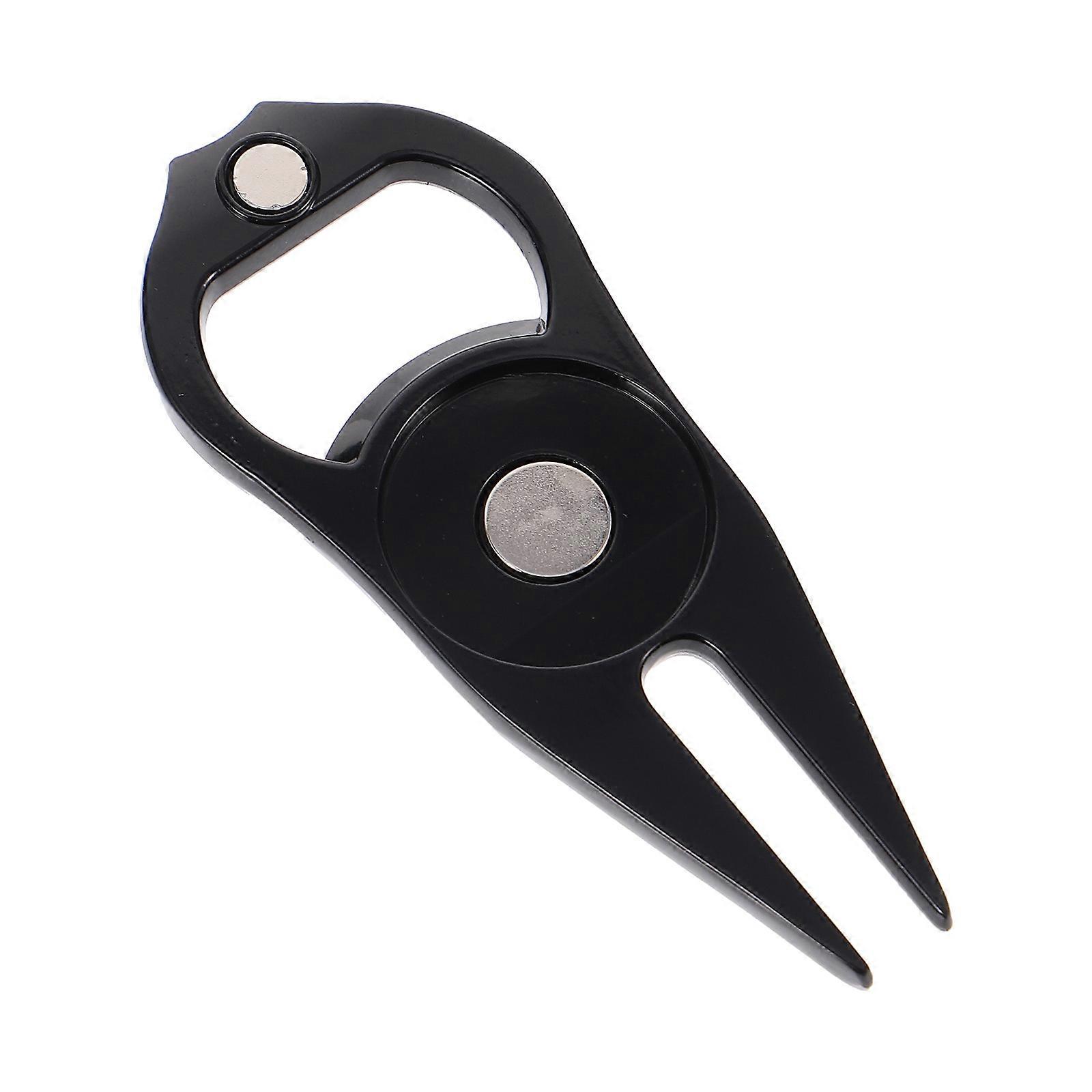 Black Zinc Alloy Golf Divot Repair Tool with Ball Marker Perfect for Outdoor Use and Gifts