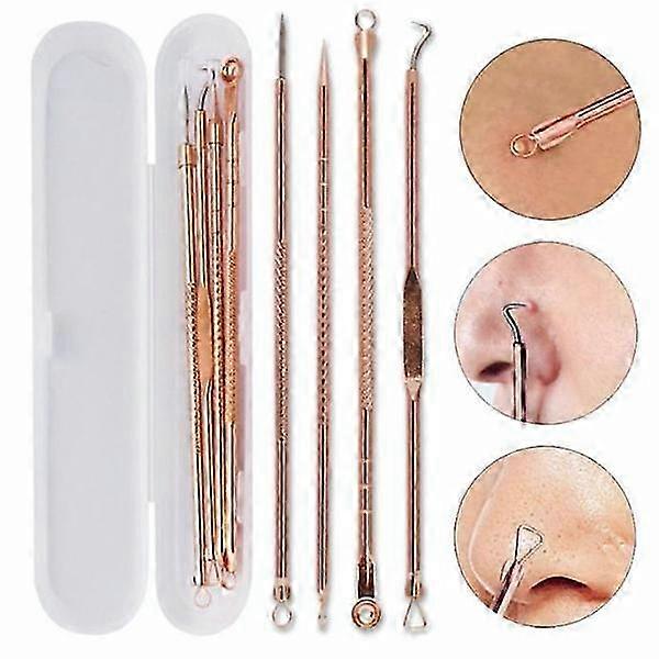 4-pack Blackhead Clippers for Easy Removal - Rose Gold