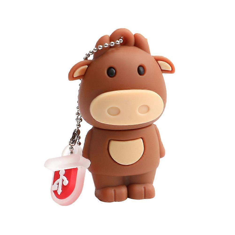 USB Memory Sticks Flash Drive USB 2.0 Data Storage U Disk for Digital Data Device Users Needing Data Storage 5.44x3.45x1.97cm Brown PVC 1Pcs