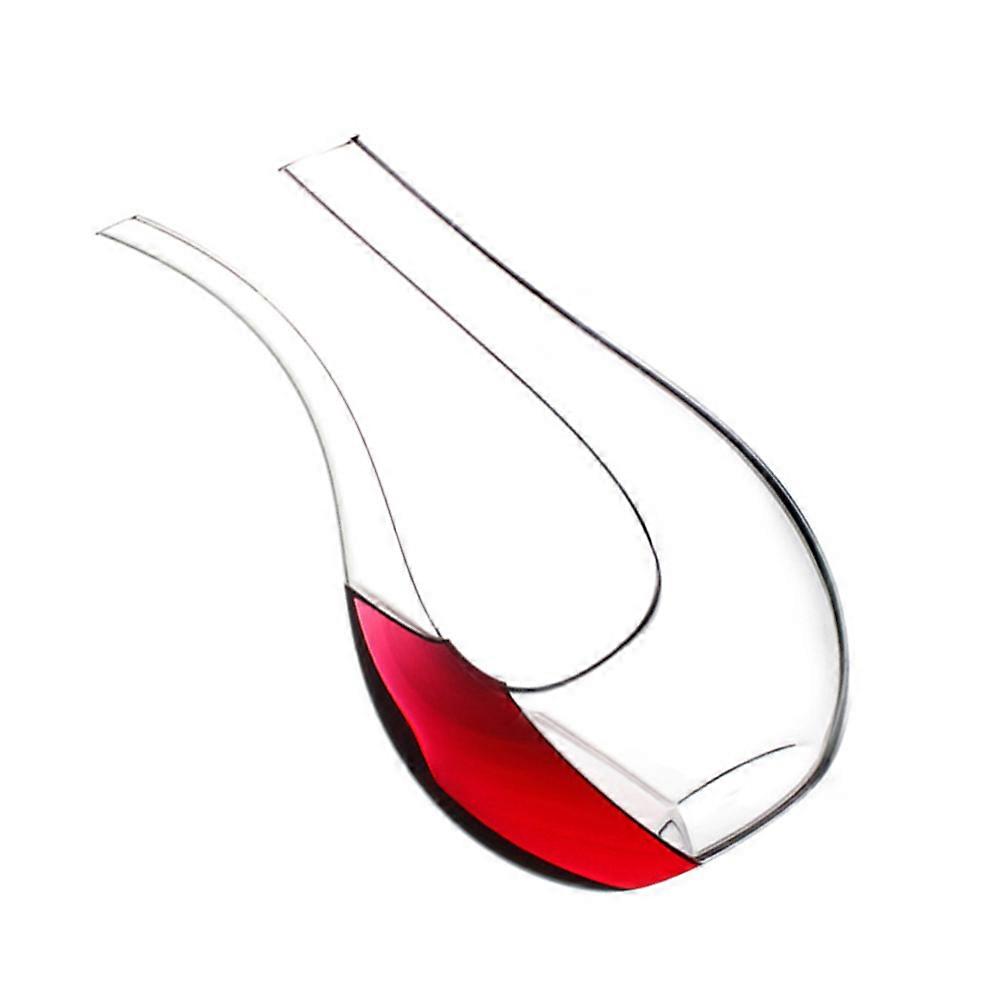 Wine Aerator U Shape Crystal Glass Wine Decanter For Professional Use 1300-1500ML High-Grade Look 1Pack