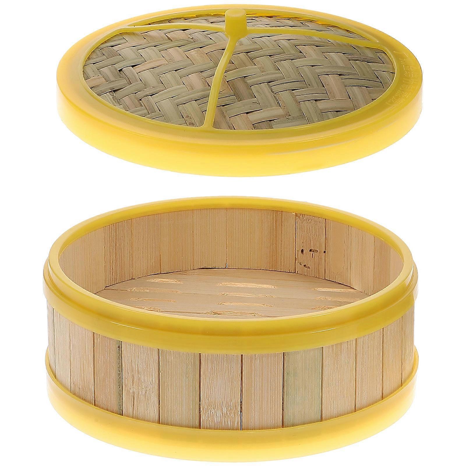 Bamboo and Steamer for Kitchen Use Essential Multifunctional Food Steamer with Lid 7 Inch