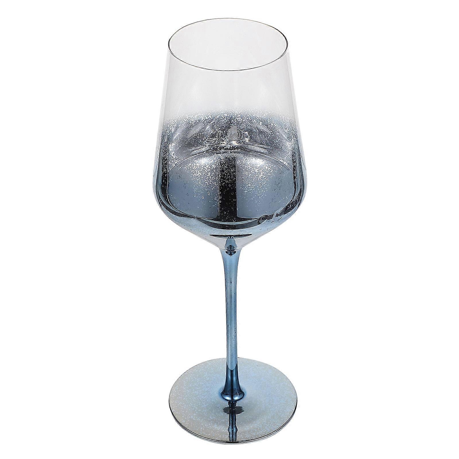 Transparent Refined Goblet Artistic Blue Nighttime Use Elegant Material Beverage Serving 1Pcs
