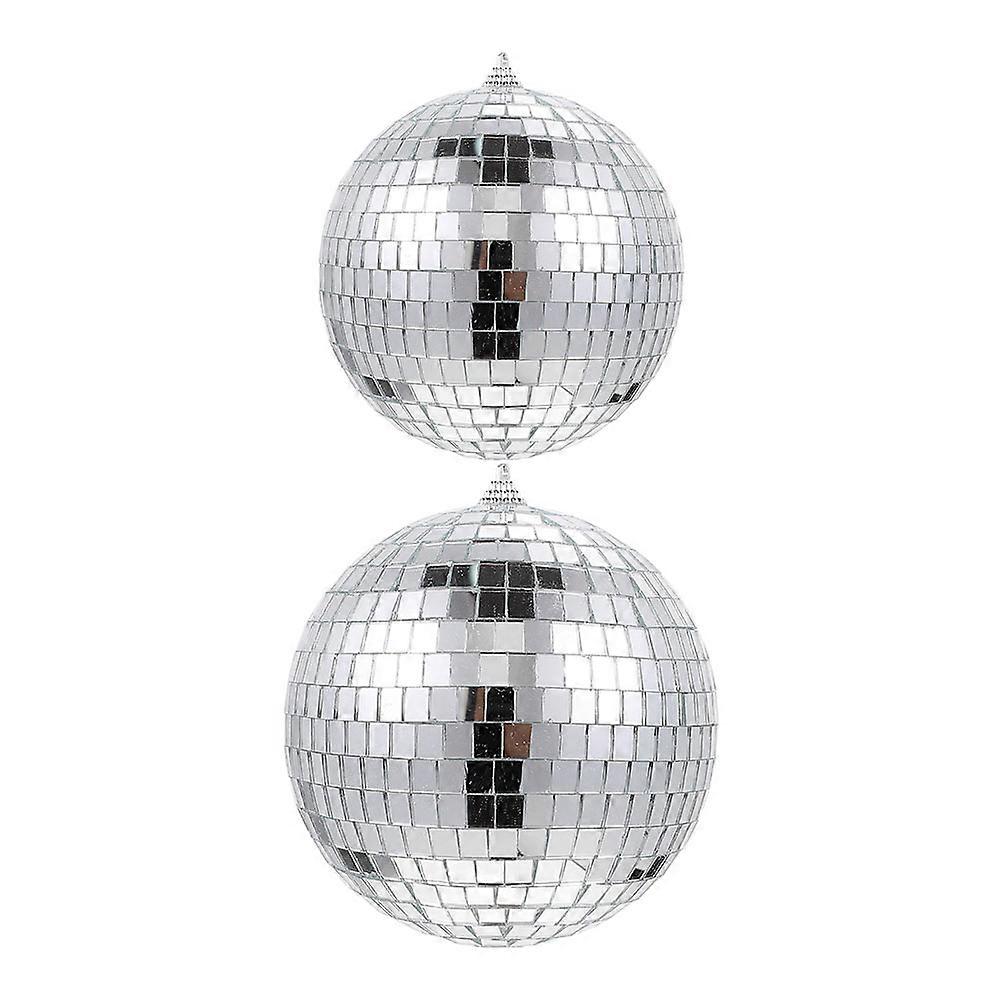 Disco Balls Decor Different Sizes Parties Photo Props 2Pcs