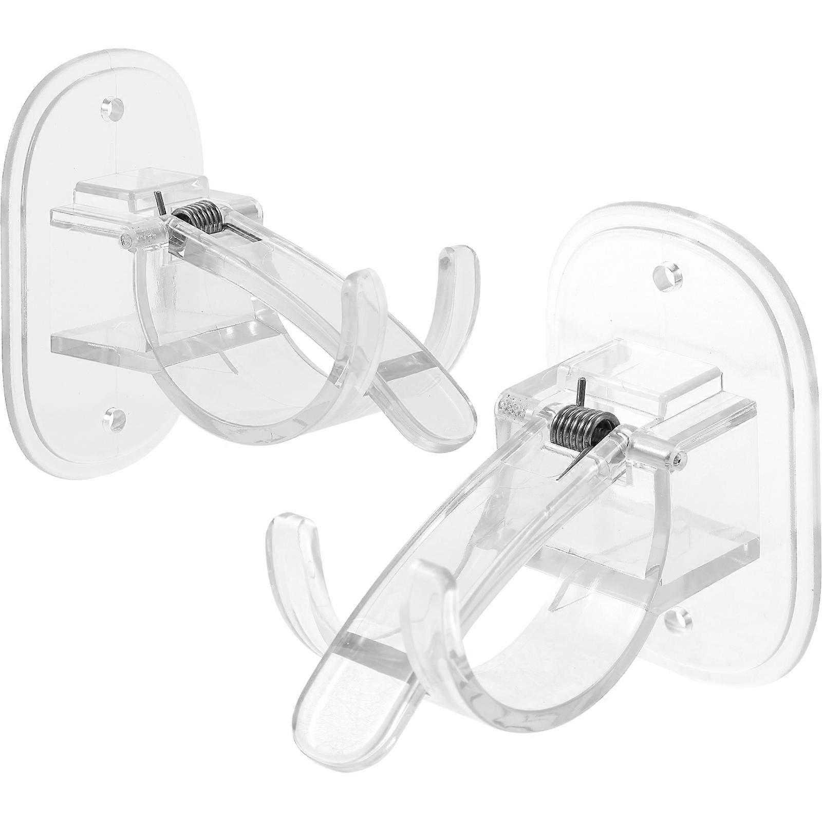 Extendable Shower Curtain Rod Hooks Set of 1 Sturdy ABS and Rubber for Storage Use
