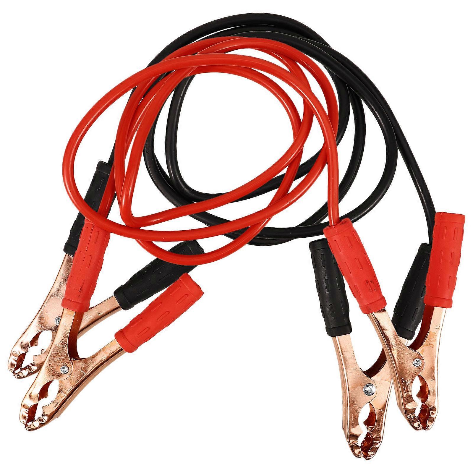 2pcs Jumper Cable with Red Clips for Electrical Use Copper Material Ensures Safety and