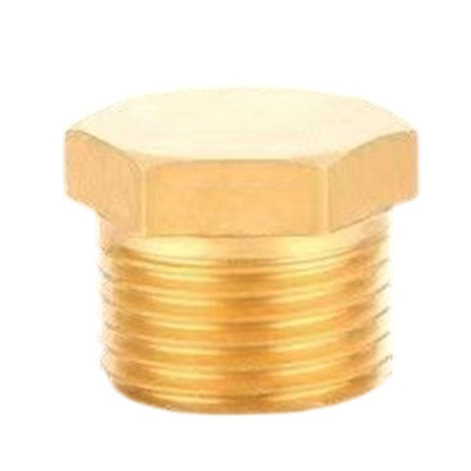 Pipe Plumbing Fitting Adapters Male Thread Coupler Hexagonal End Caps Plug Brass Pipe Plug Fitting Connector Enduring Multicolor