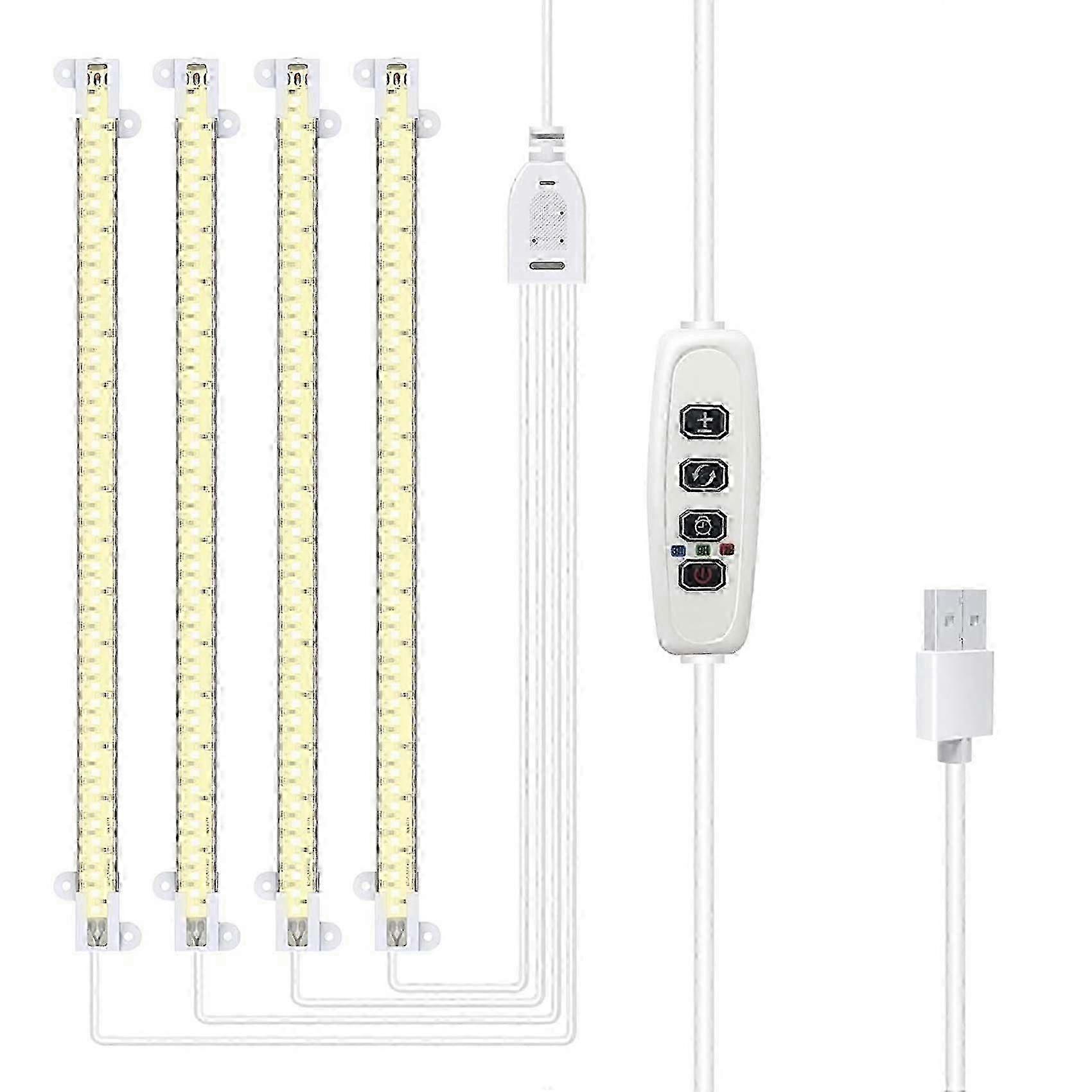 شرائط إضاءة تنمو نبات LED ، أضواء تنمو كاملة الطيف للنباتات الداخلية مع تشغيل / إيقاف تلقائي 3/9 / 12H T hwy