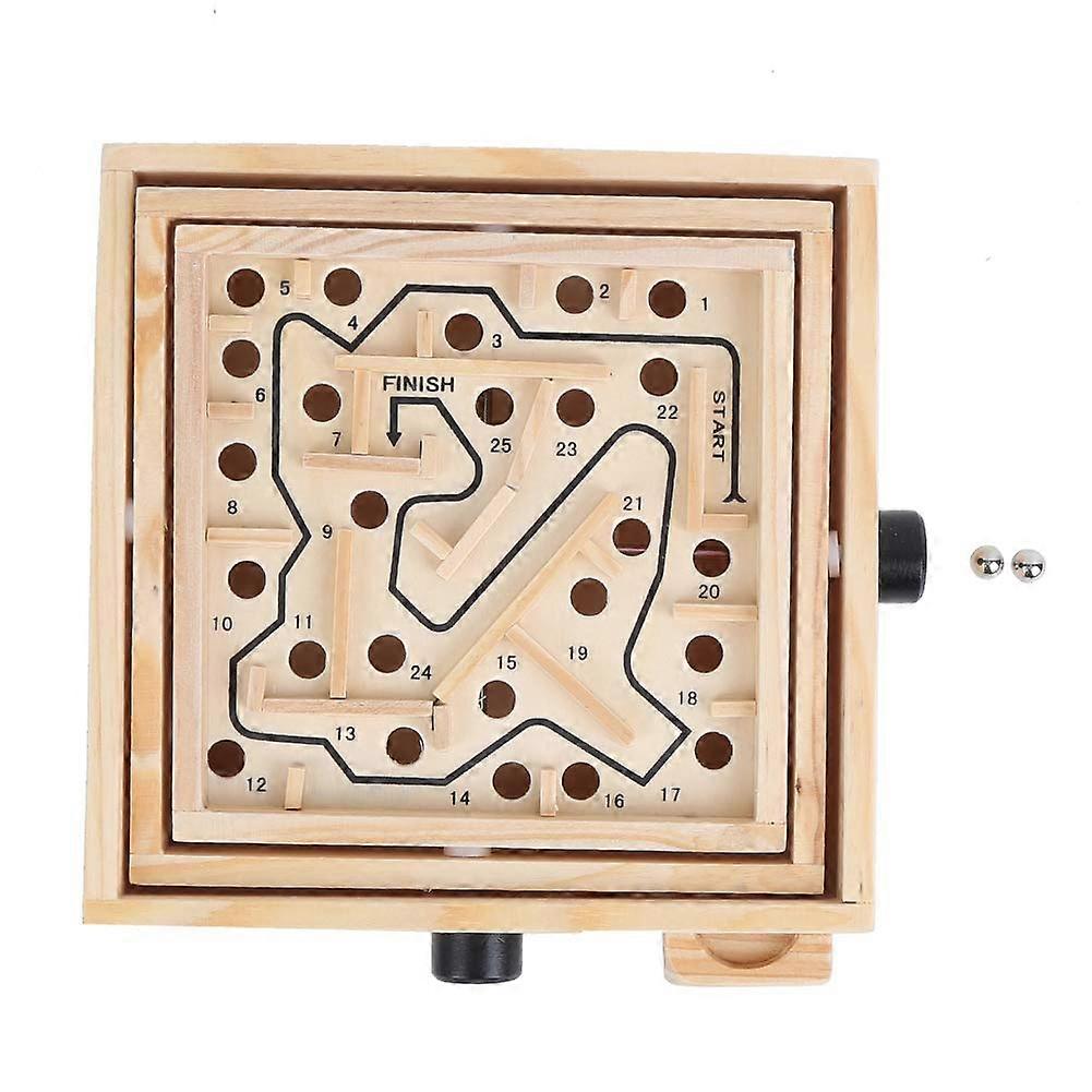 Approx. 16 x 16 x 5 cm Wooden Maze Board Game for Safe and EcoFriendly Learning Gift (Ohye Maze Trumpet)