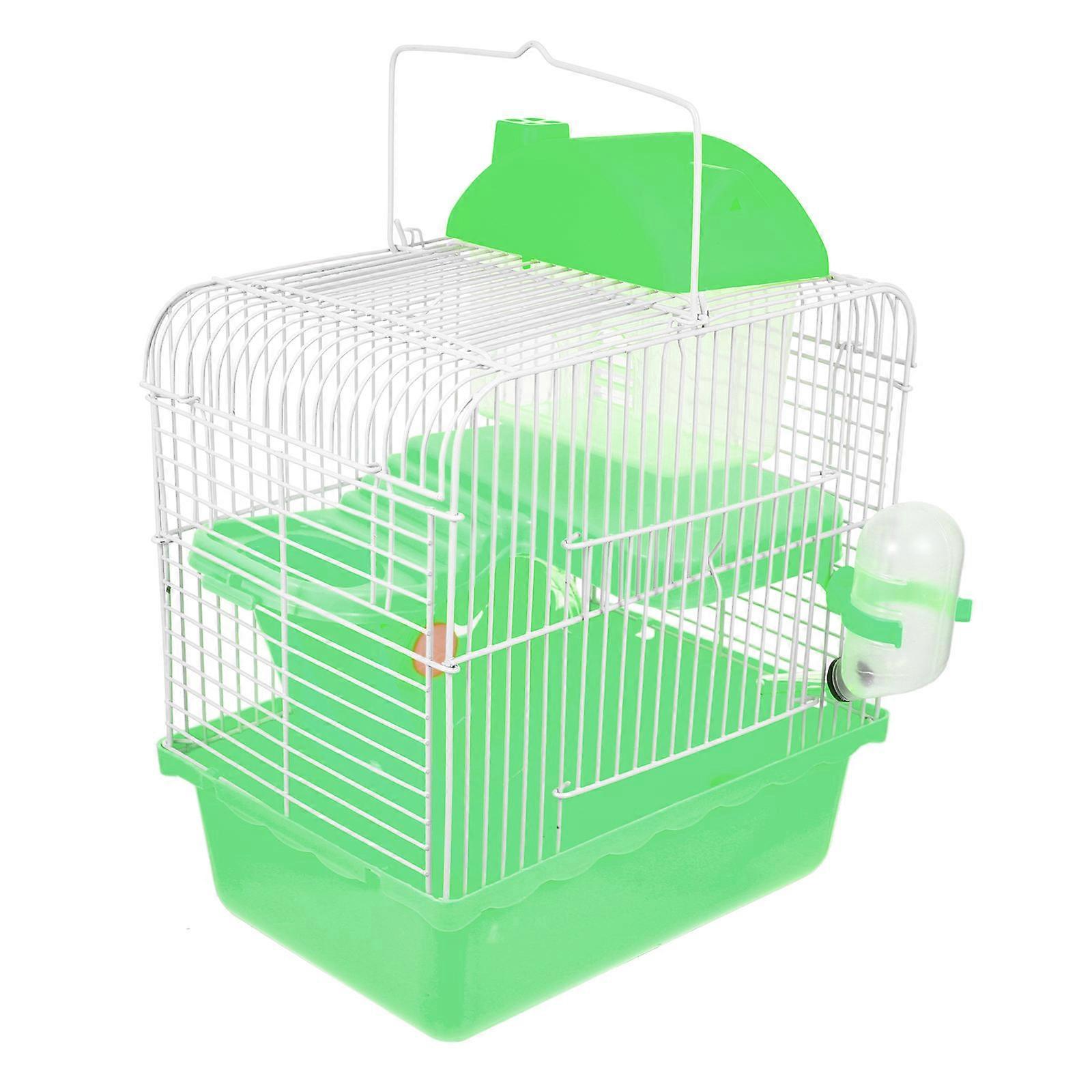 Green Small Animal House for Hamster Guinea Pig Chinchilla with Durable Plastic Design Easy to Clean Storage Solution Large Space