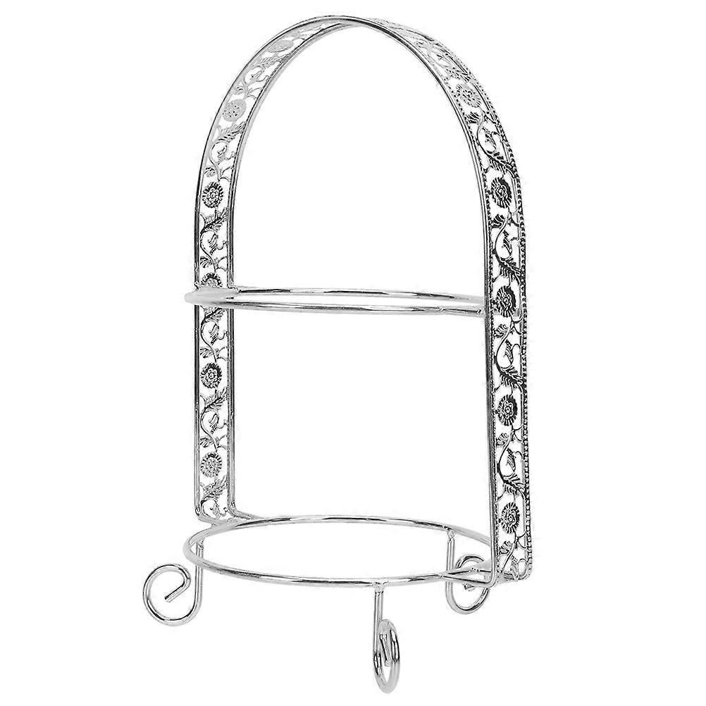 Silver Iron 2-Tier Display Tray for Storage Use Perfect for Cupcakes Cookies Fruit and Snacks