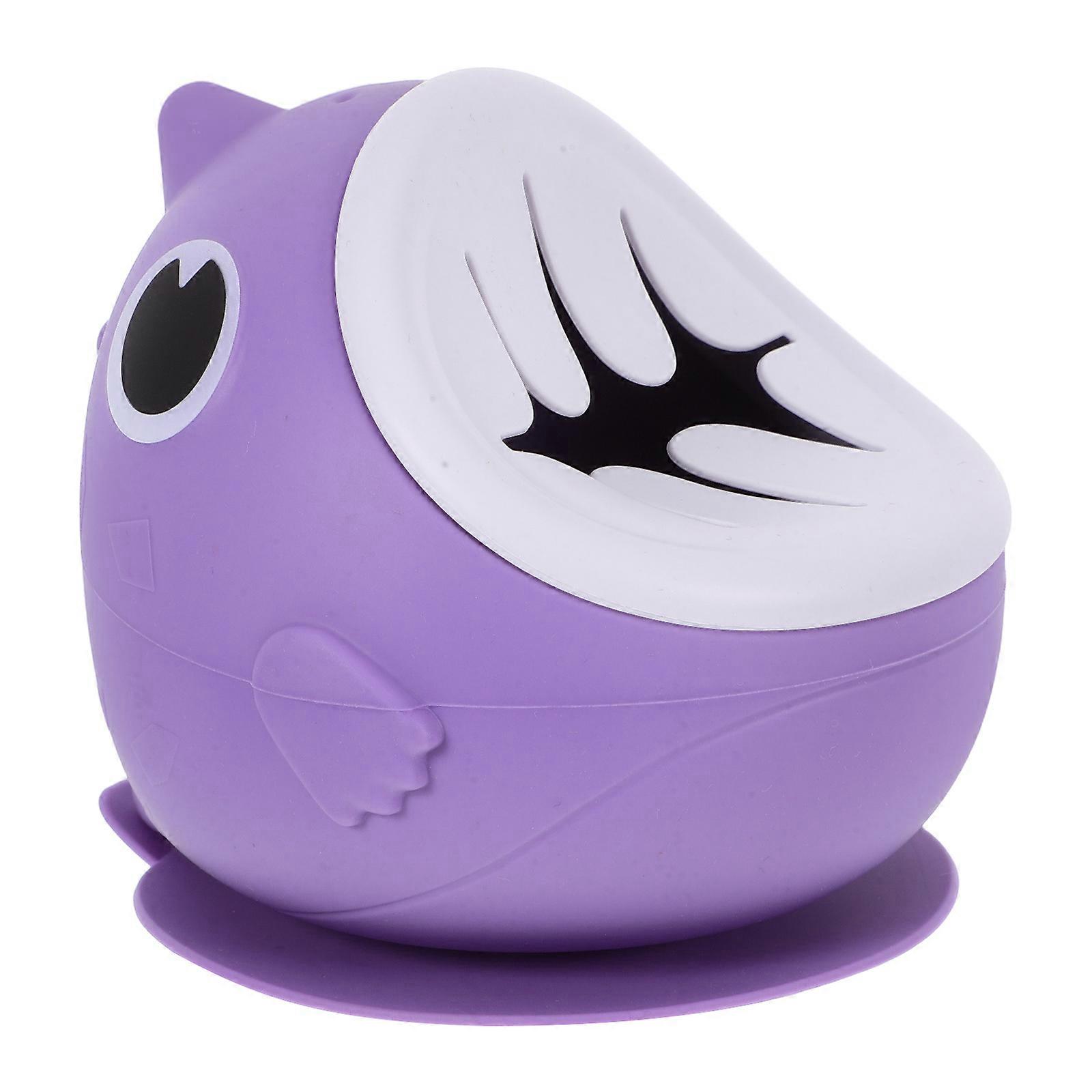 Silicone Suction Bowl with Strong Base for Self Feeding – Safe, Easy to Clean, Versatile Meal Solution with Adorable Shark Design for Boys and Girls