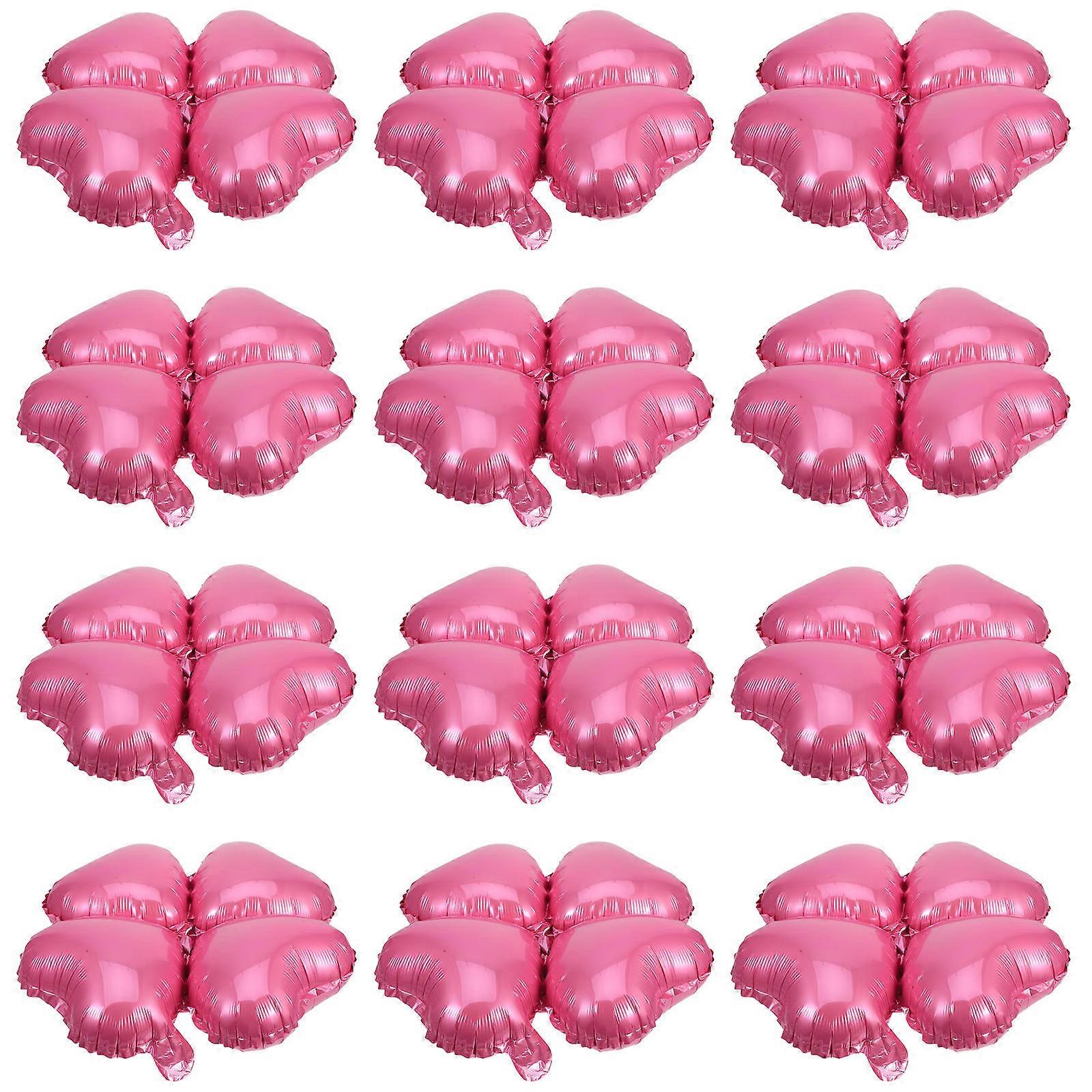 Heart Balloons Foil Four Leaf for Decoration Use 50Pcs