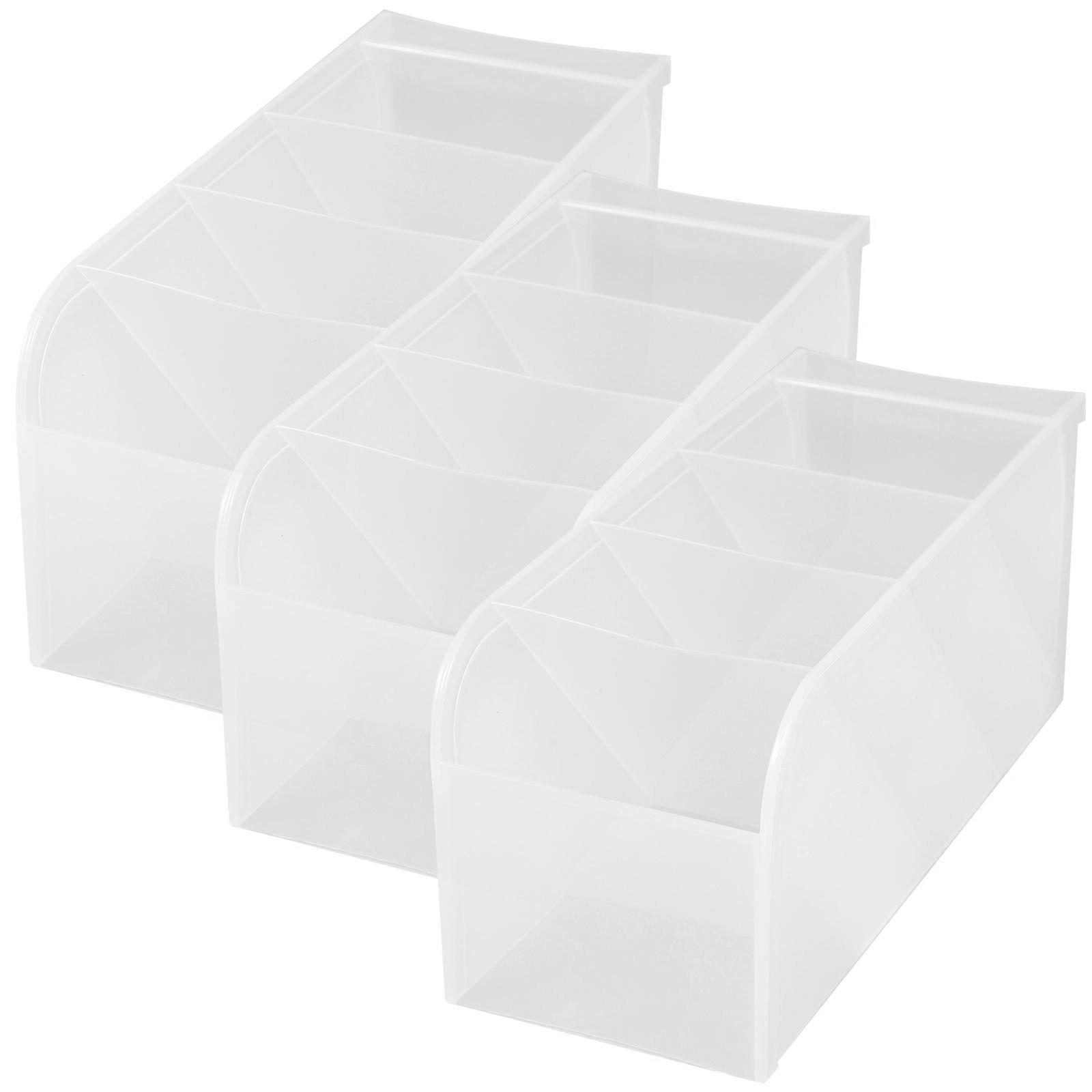 Make Up Brush Holder Cup Pen And Makeup Brush Container For Home And School Multi Grids Design 3Pcs