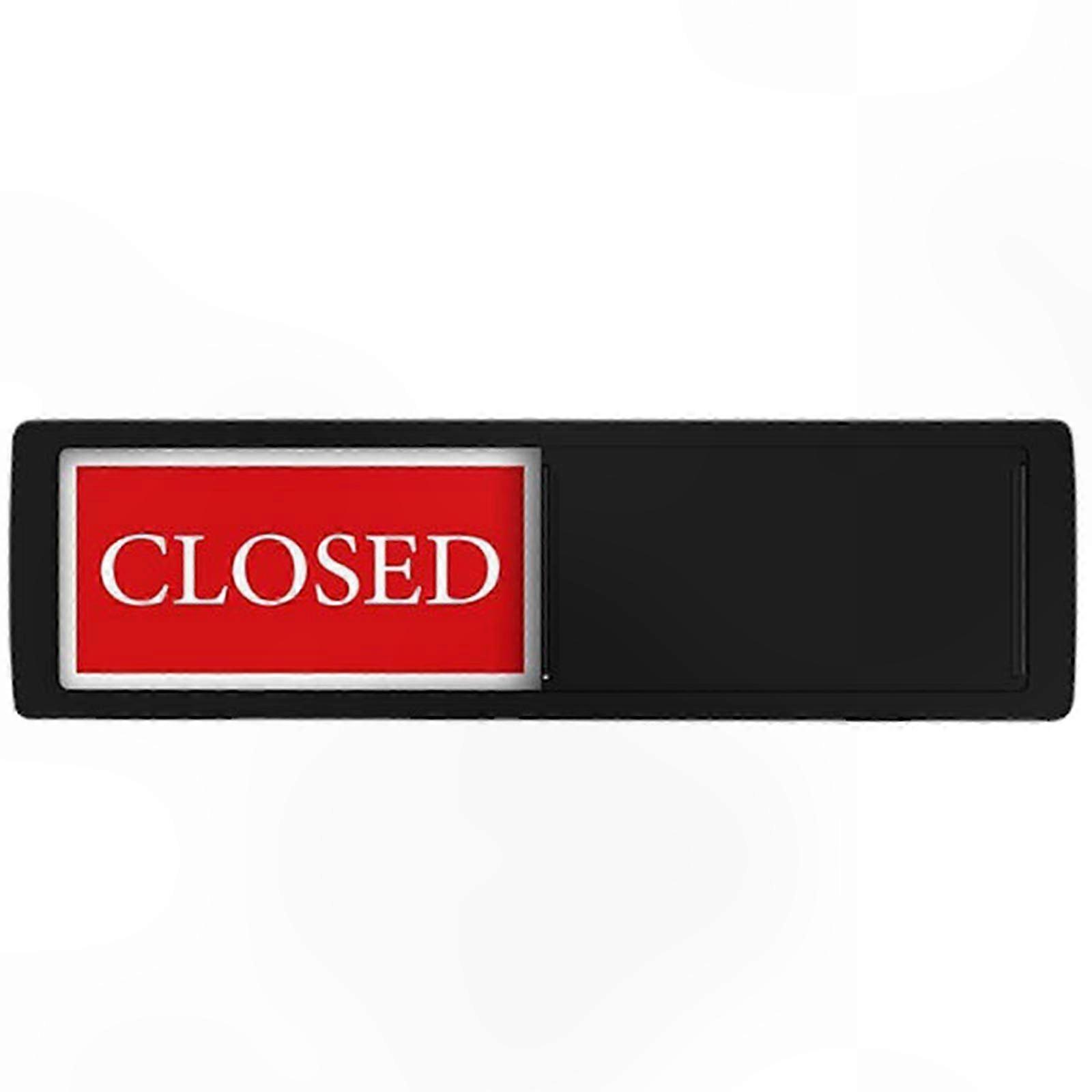 Convenient Open/Closed Door Sign Sliding Privacy for Hotels Conference,Simple Installation with Magnetic &Adhesive Tape silver