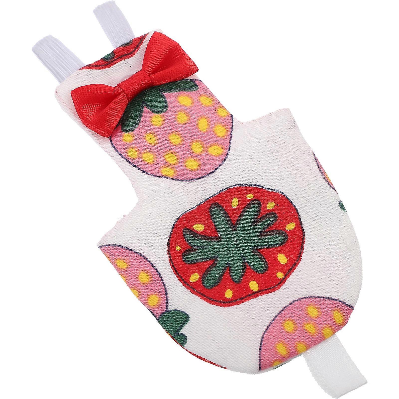 Bird Outfit Strawberry Design Parrot Diapers For Pet Birds Red Reusable 1Pcs