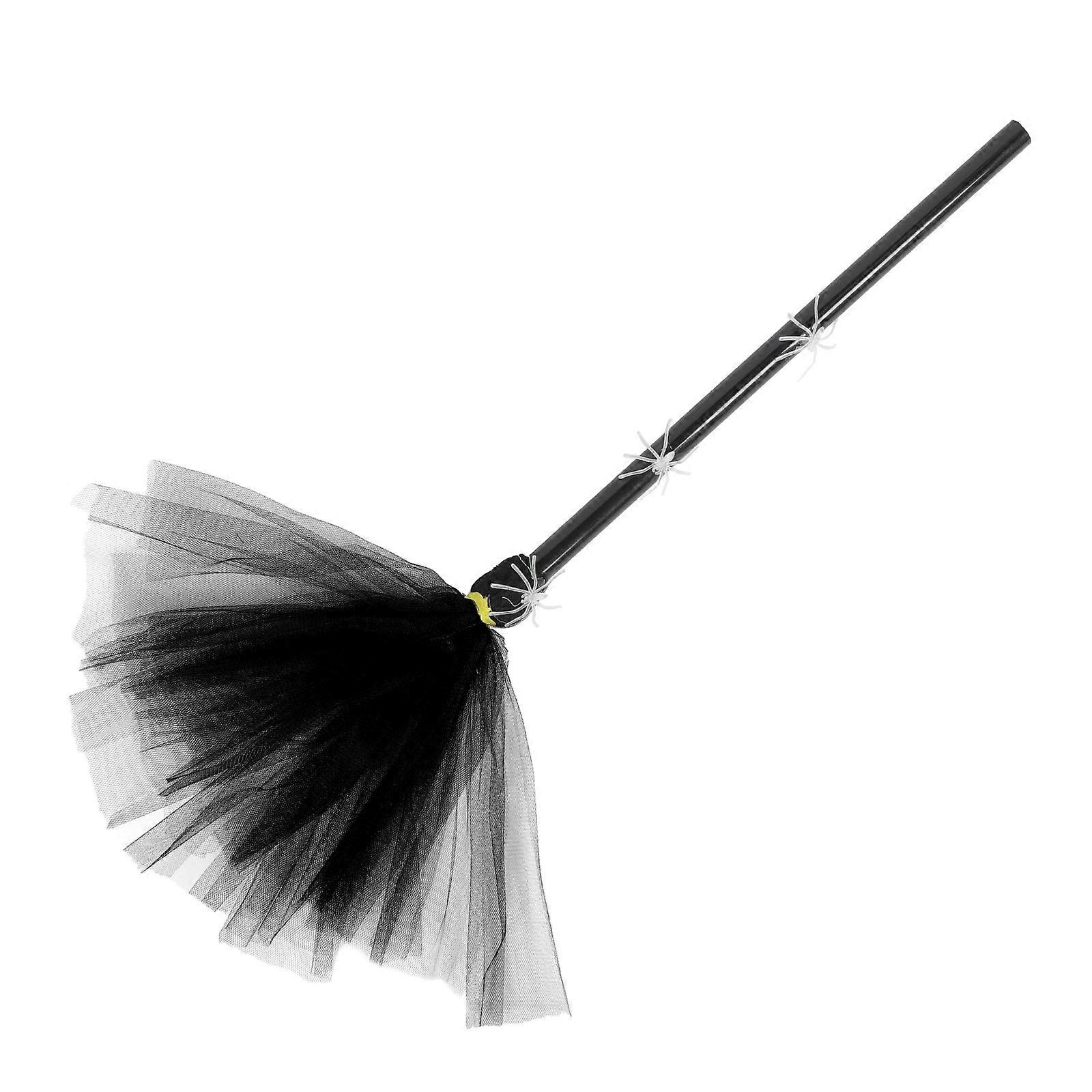 Halloween Wizard Broom 1Pc Party Layout Prop For Halloween Enthusiasts 67.50X8.00X2.00CM Black Decor