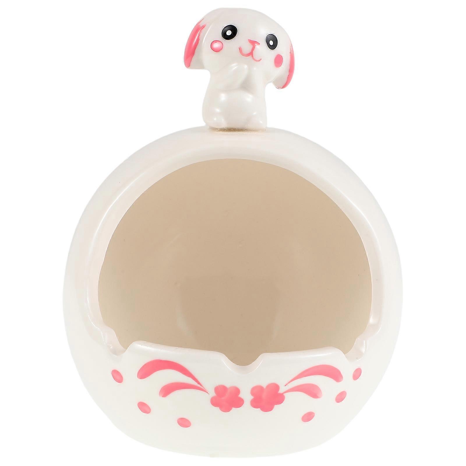 Ceramic Rabbit ashtray for Home Creative Decorative Multifunctional Durable and Easy to Clean Multi Color