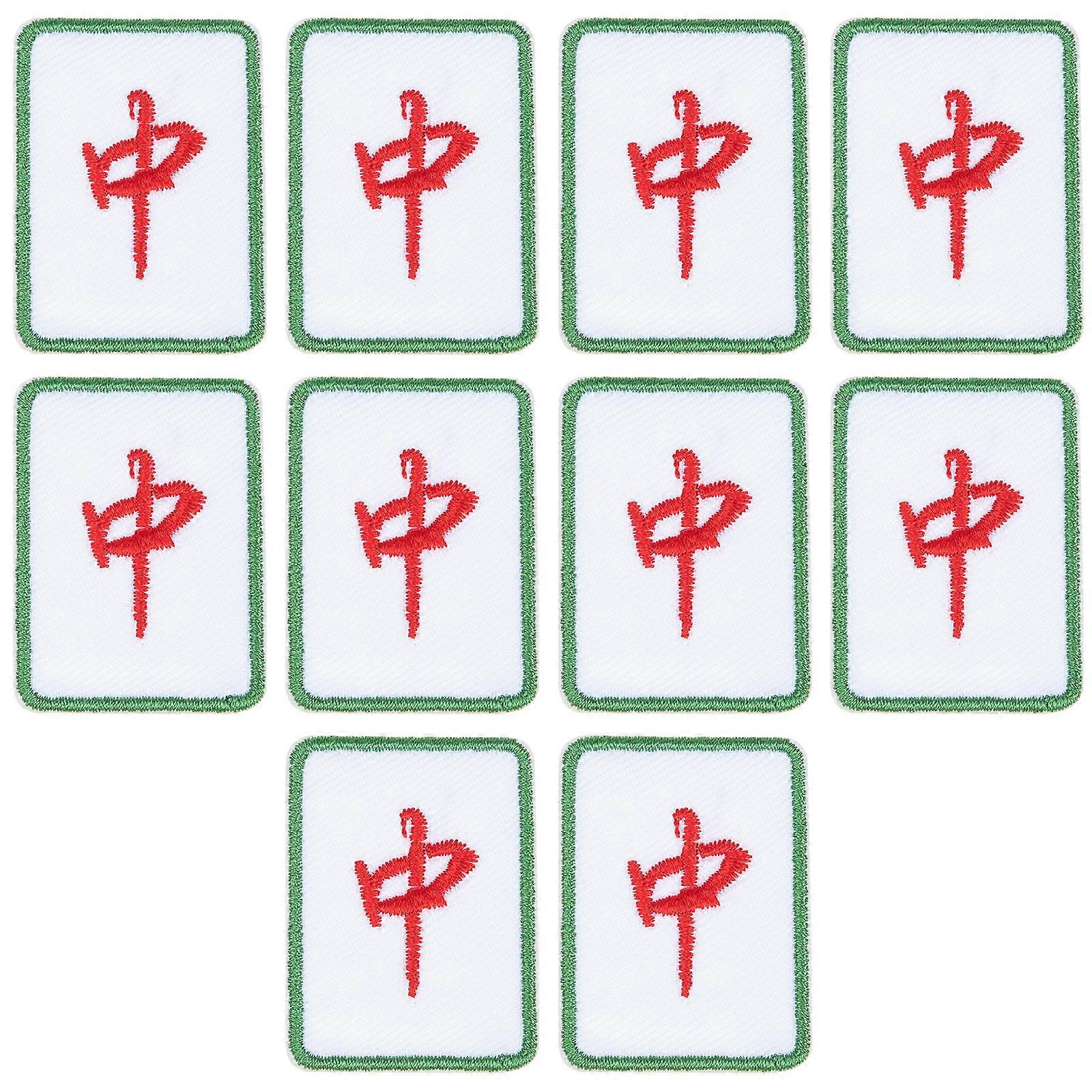 Conception généreuse 10Pcs Mini Broderie Applique Patches Pour Cadeau Cadeau Rouge 4x3cm Réparation