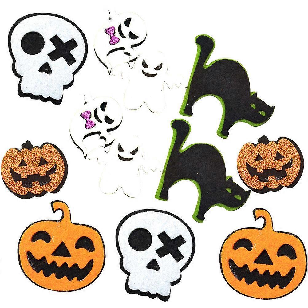 12個手作りのハロウィーンクラフト用品フェルトクロスオーナメントコスチュームメーカーDIY愛好家のための色の詰め合わせ