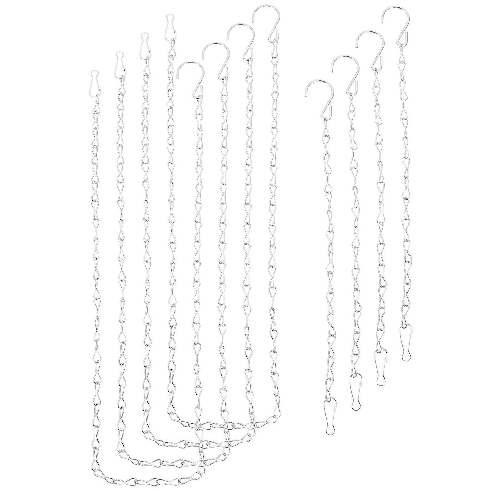 8pcs Durable Hanging Chains for Bird Cages, Flower Pots, Lanterns, Wind Chimes & Decorative Uses