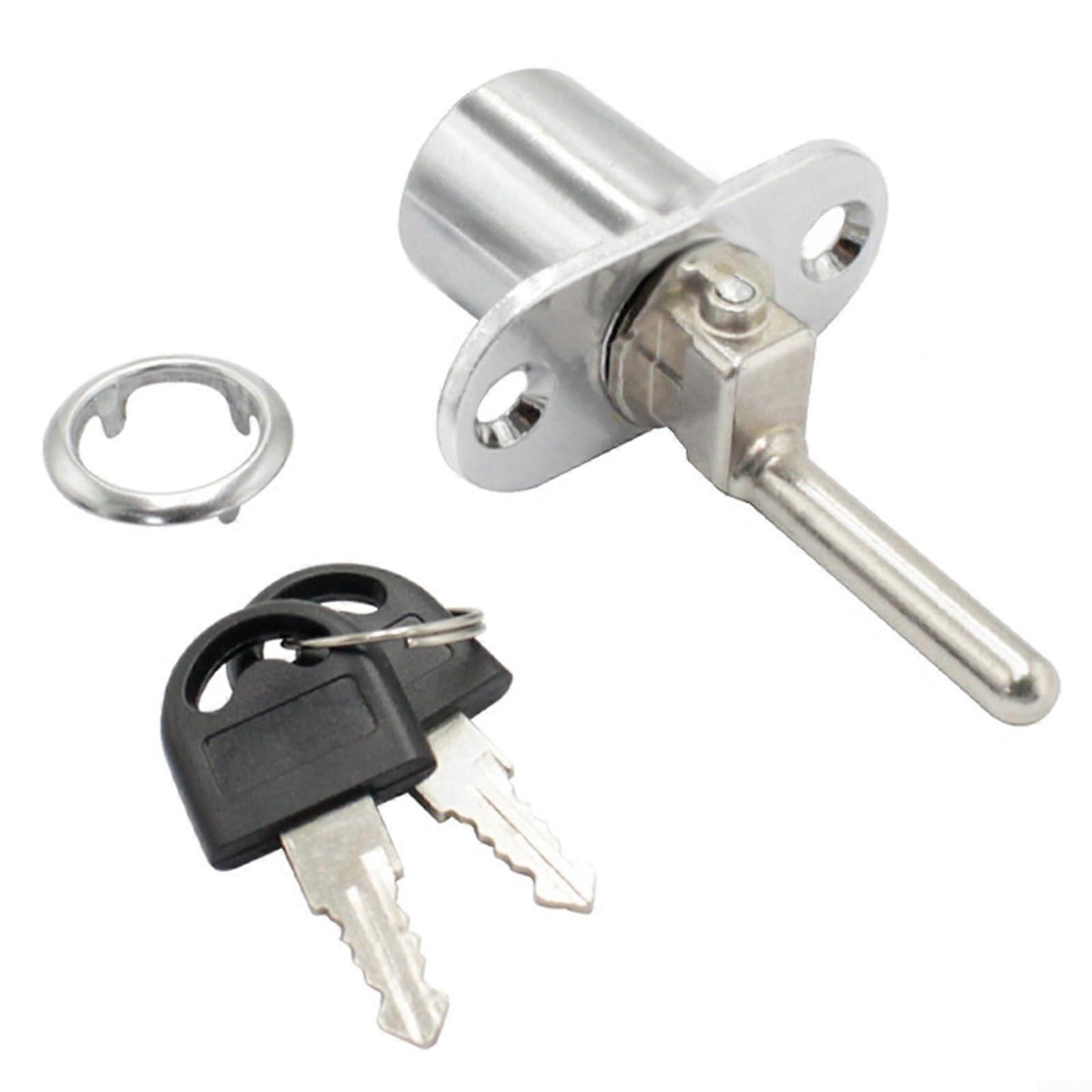 Safe Chrome Garage Door Lock For Cabinets And Drawers With Key Access Model A